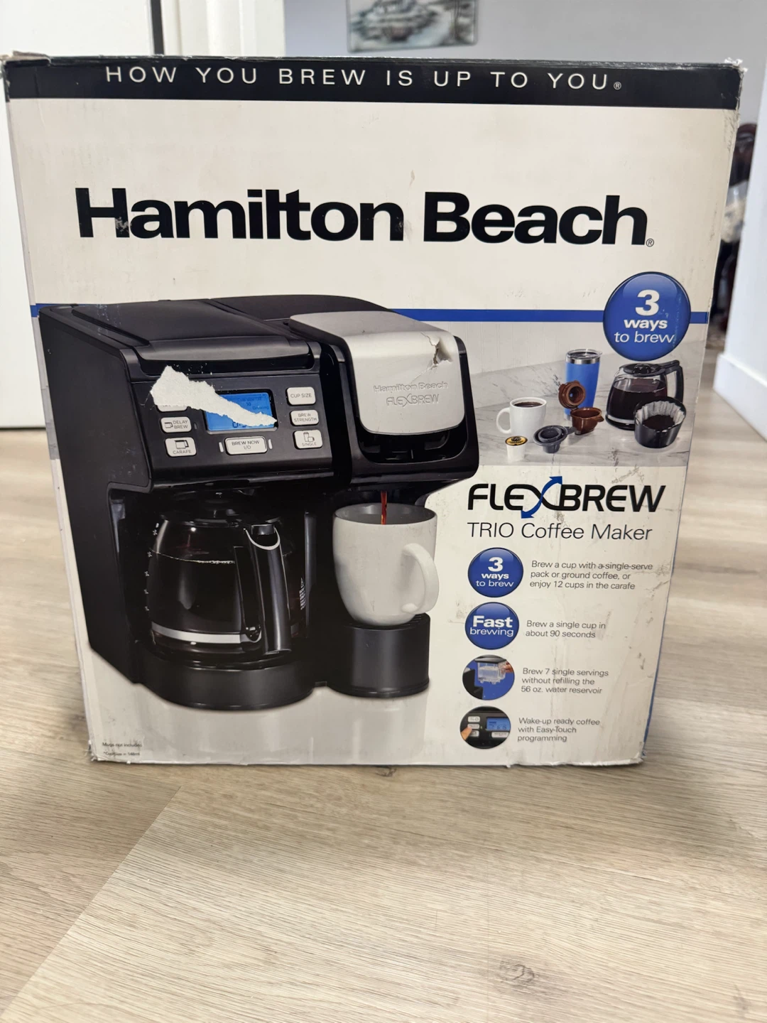 COFFEE MAKER, HAMILTON BEACH FELX DREW TRIO 12-CUP