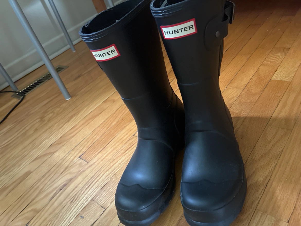 Hunter Short Black Rain Boots