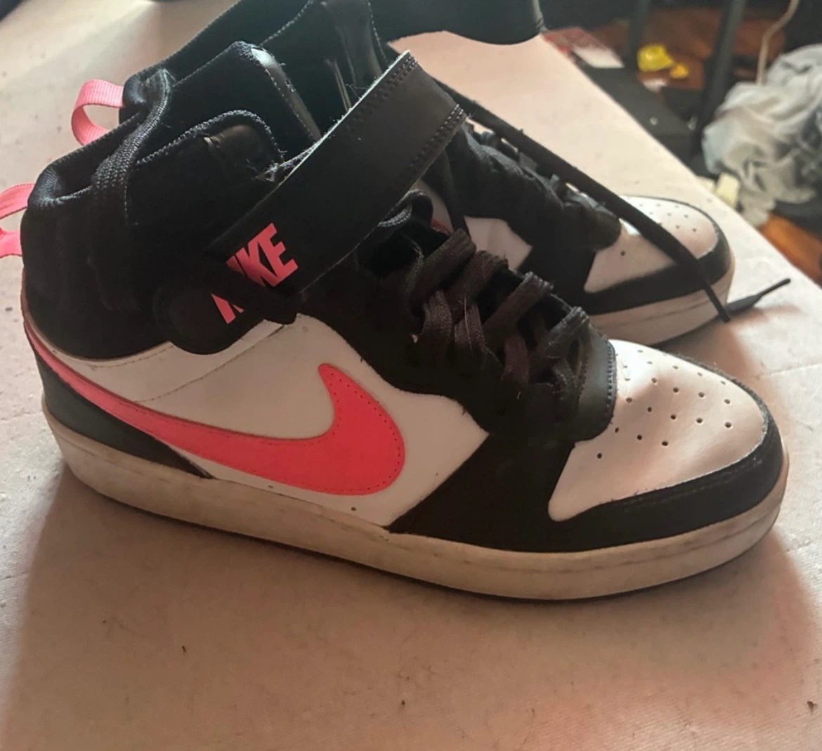 Nike Mid-Top Sneakers - Black, White, Pink
