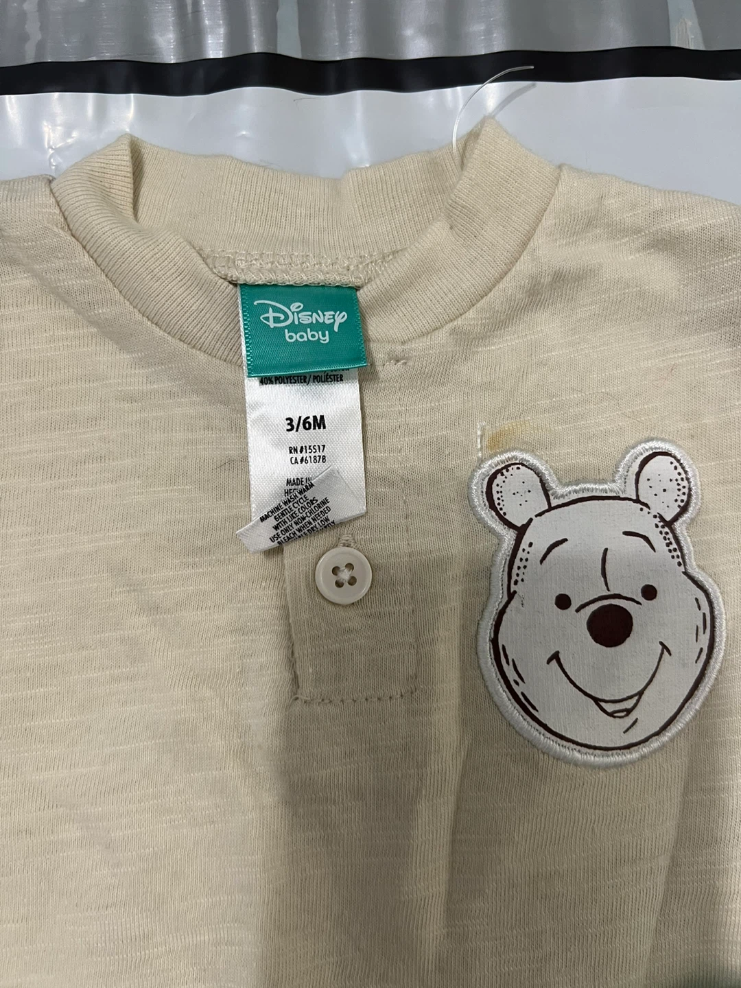 Disney Baby Winnie the Pooh Onesie 3/6M - photo 2