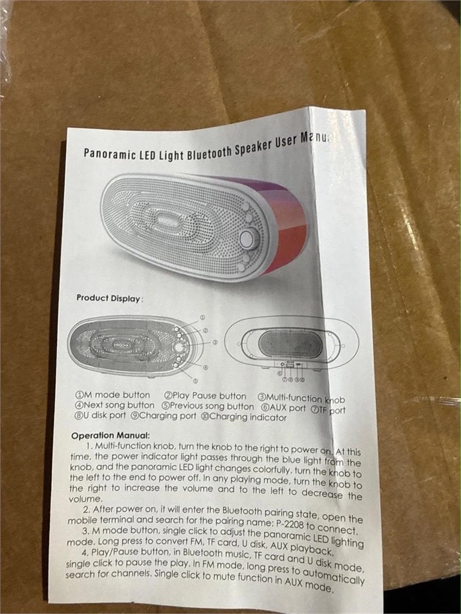 Panoramic LED Light Bluetooth Speaker - photo 5