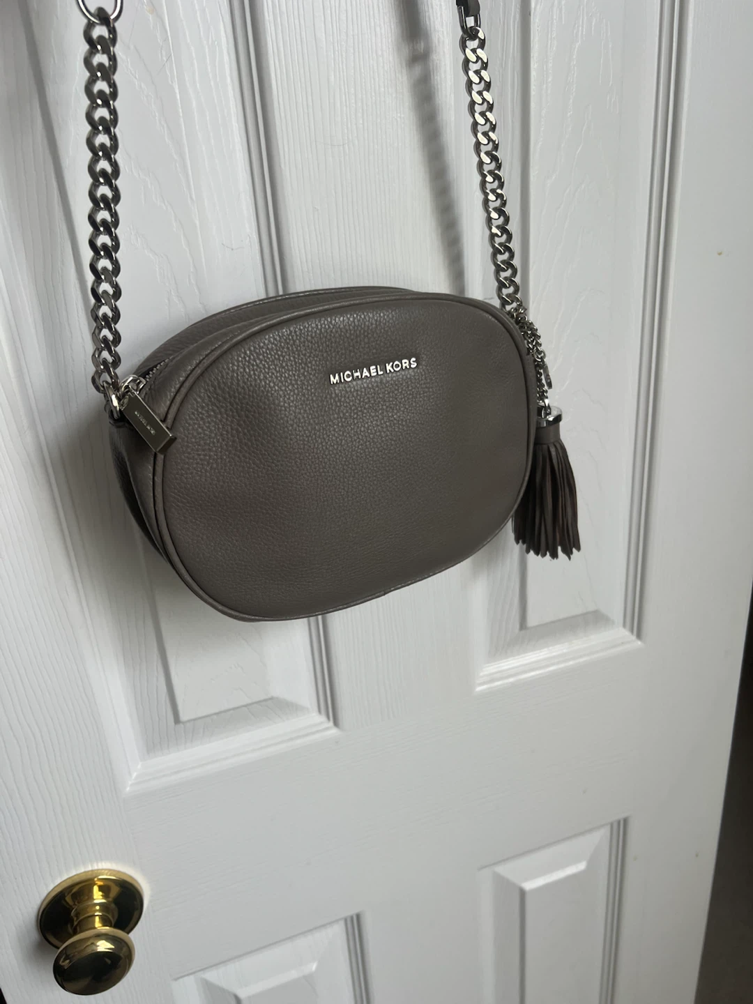 Michael Kors Grey Leather crossbody bag
