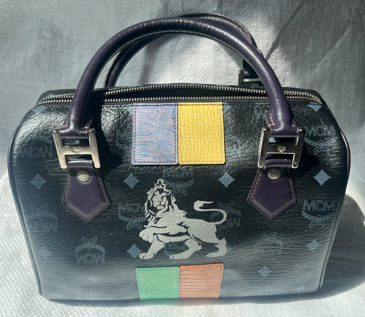 MCM Lion Print Boston Bag - photo 2