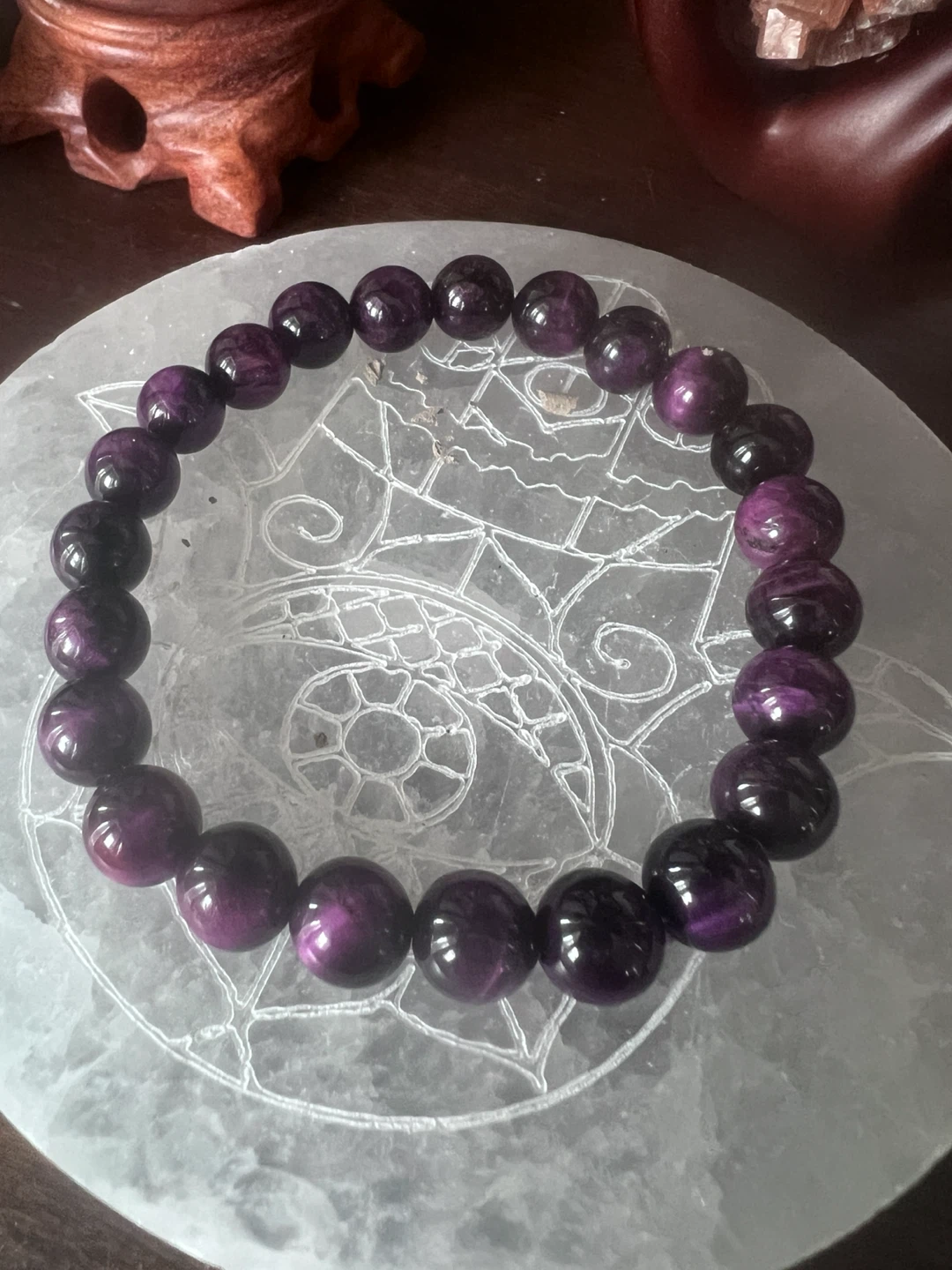 GALAXY TIGER EYE BRACELET PURPLE
