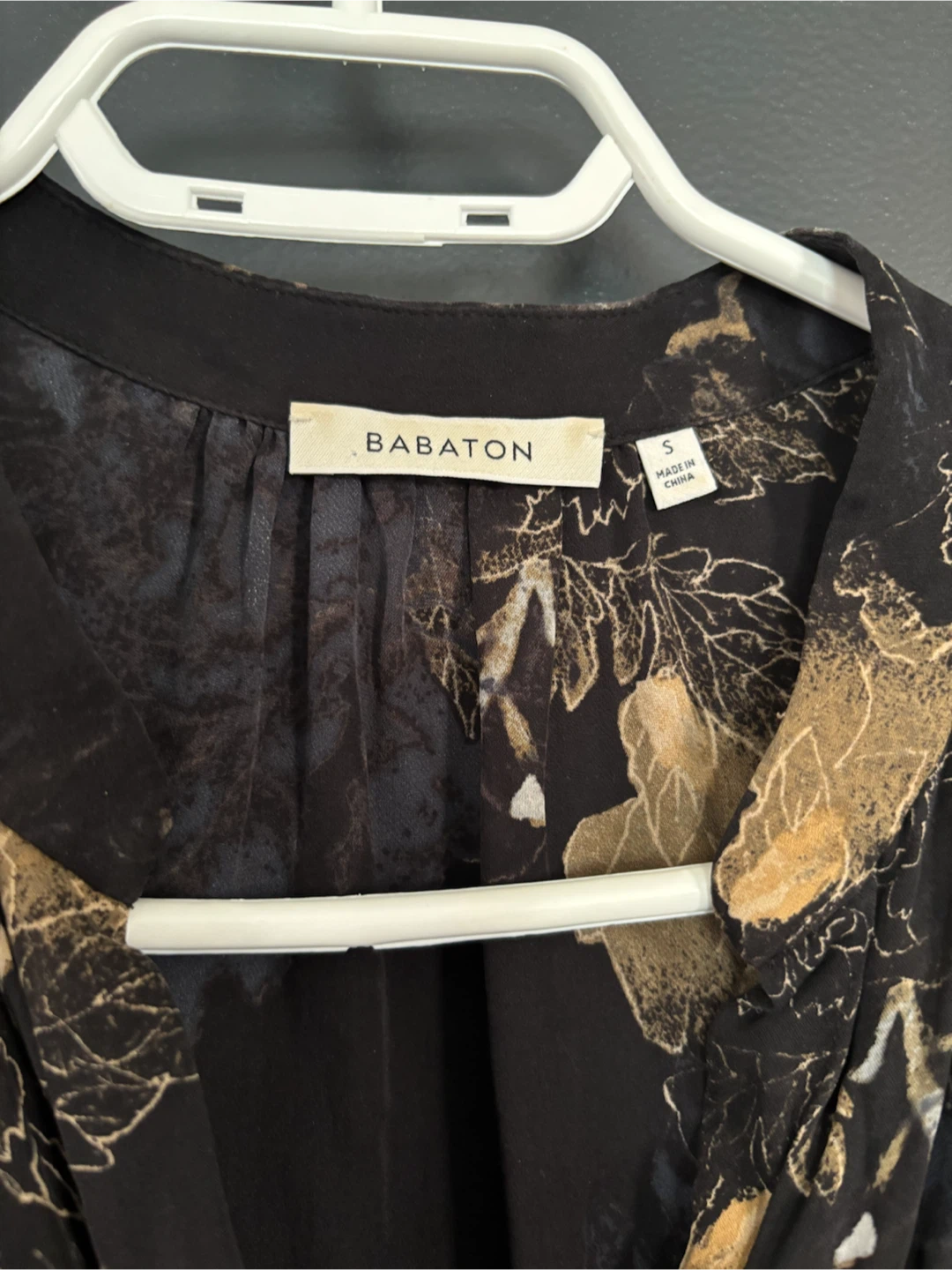 Babaton Black Floral Print Dress Size S - photo 3
