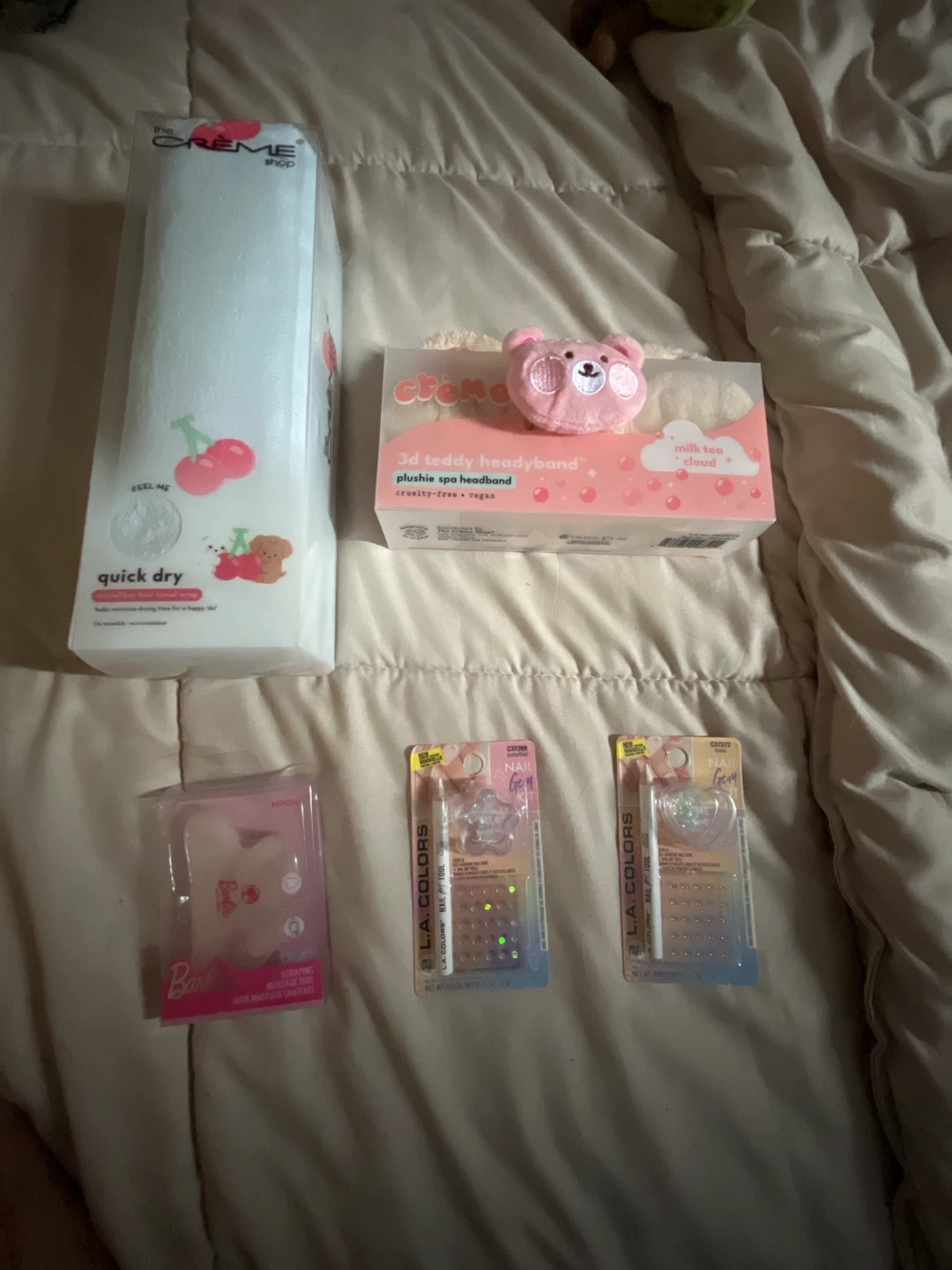 The Crème Shop Quick Dry Headband and Plushie Headband
