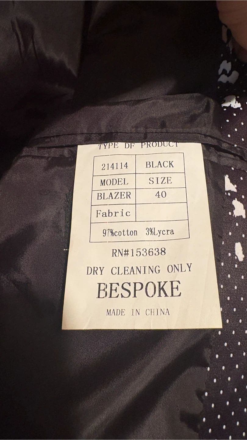 Bespoke Moda Snow Leopard men’s Blazer - Size 40 (Like New) - photo 3