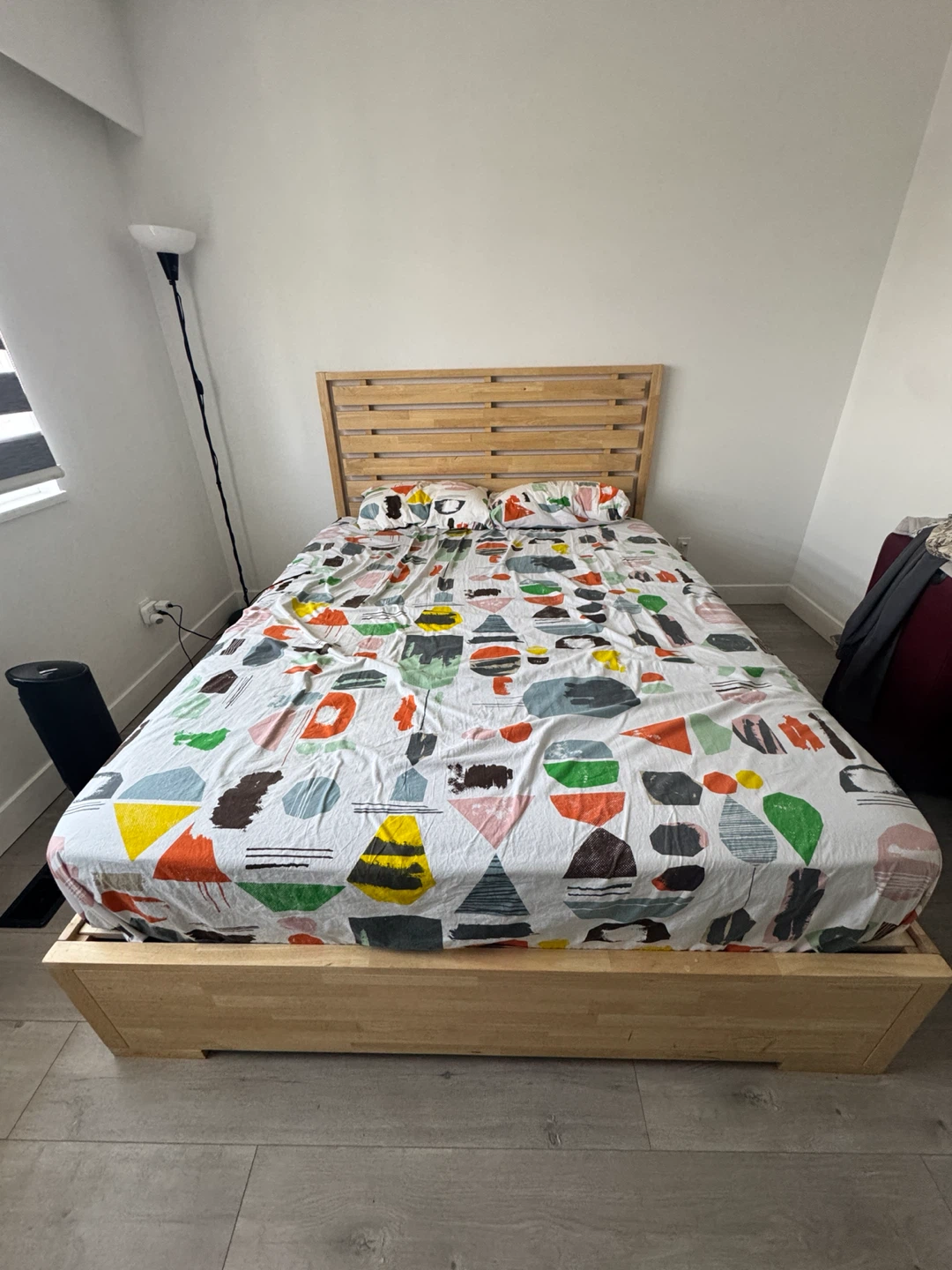 Wooden Bed Frame with Headboard - photo 2