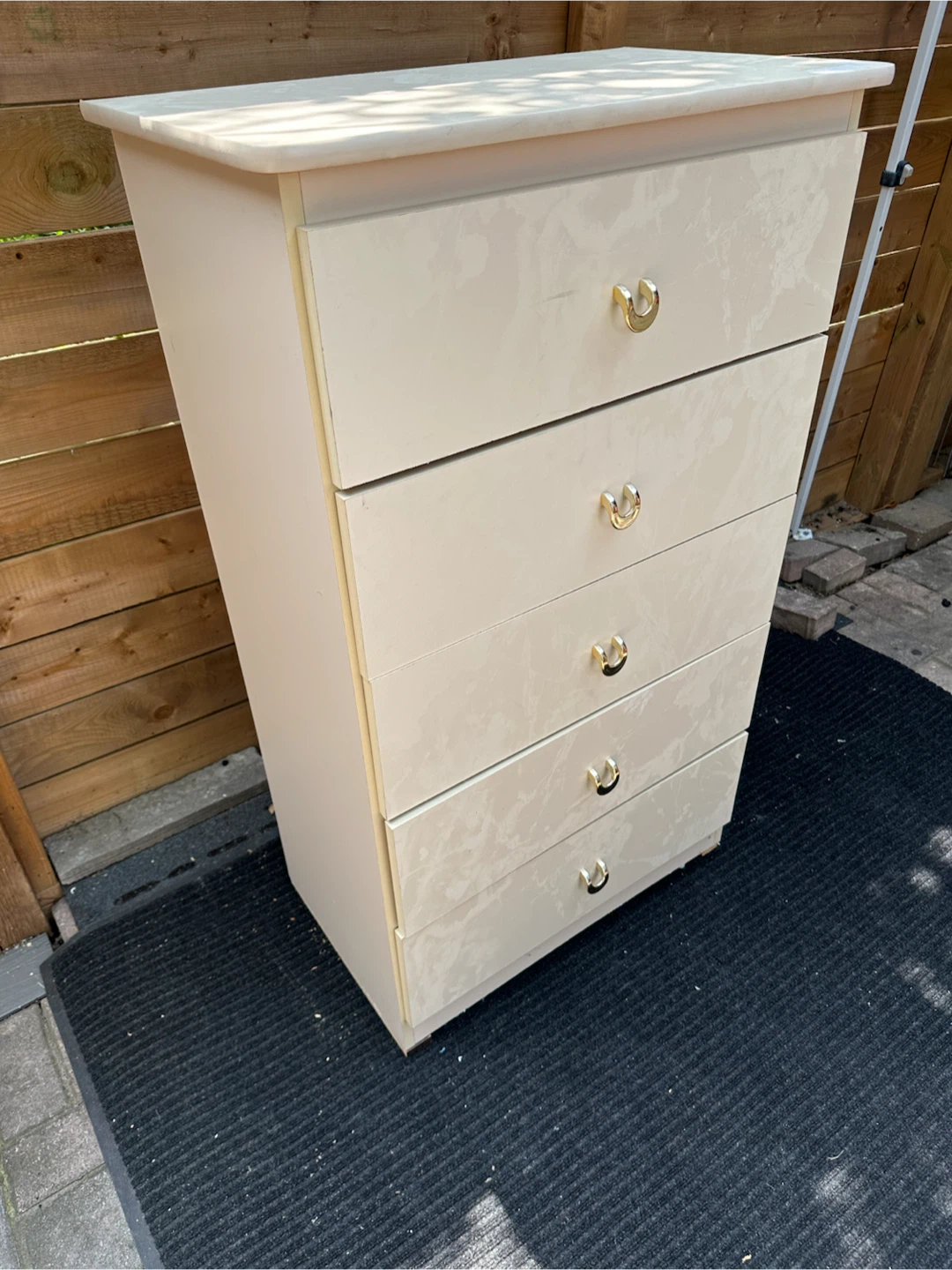 Cream 5-Drawer Dresser/Chest of Drawers - photo 2