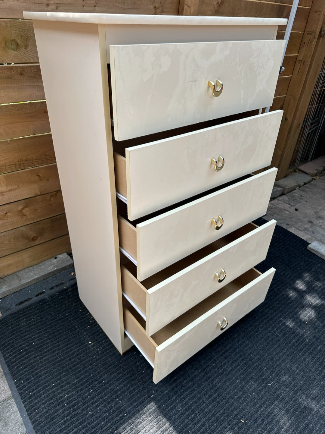 Cream 5-Drawer Dresser/Chest of Drawers - photo 3