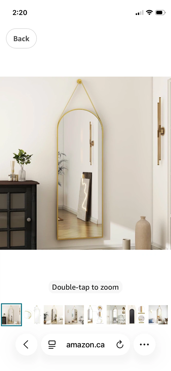 Arched Mirror with Hanging Strap - photo 3