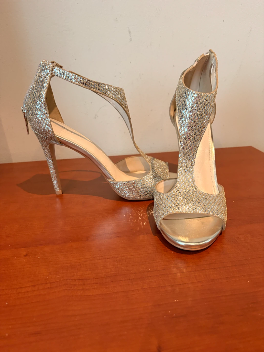 David's Bridal Saylor Glitter Heels - Gold - photo 2