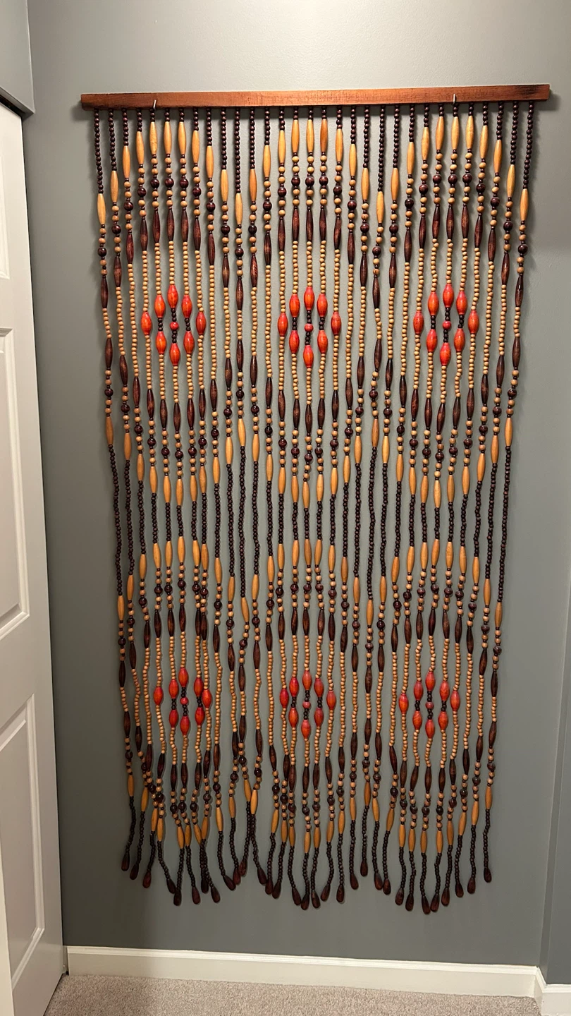 Vintage Wooden Beaded Curtain