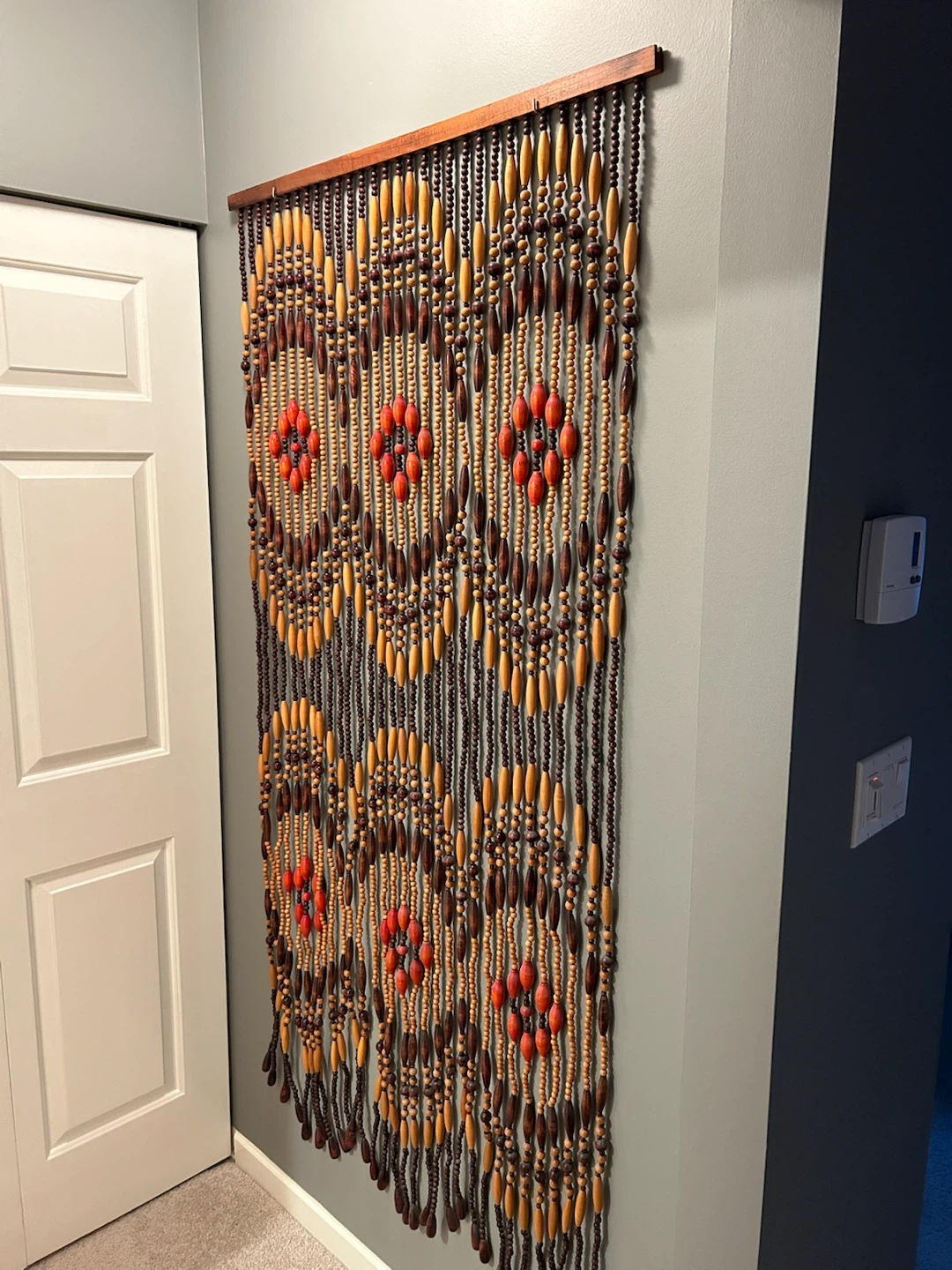 Vintage Wooden Beaded Curtain - photo 2