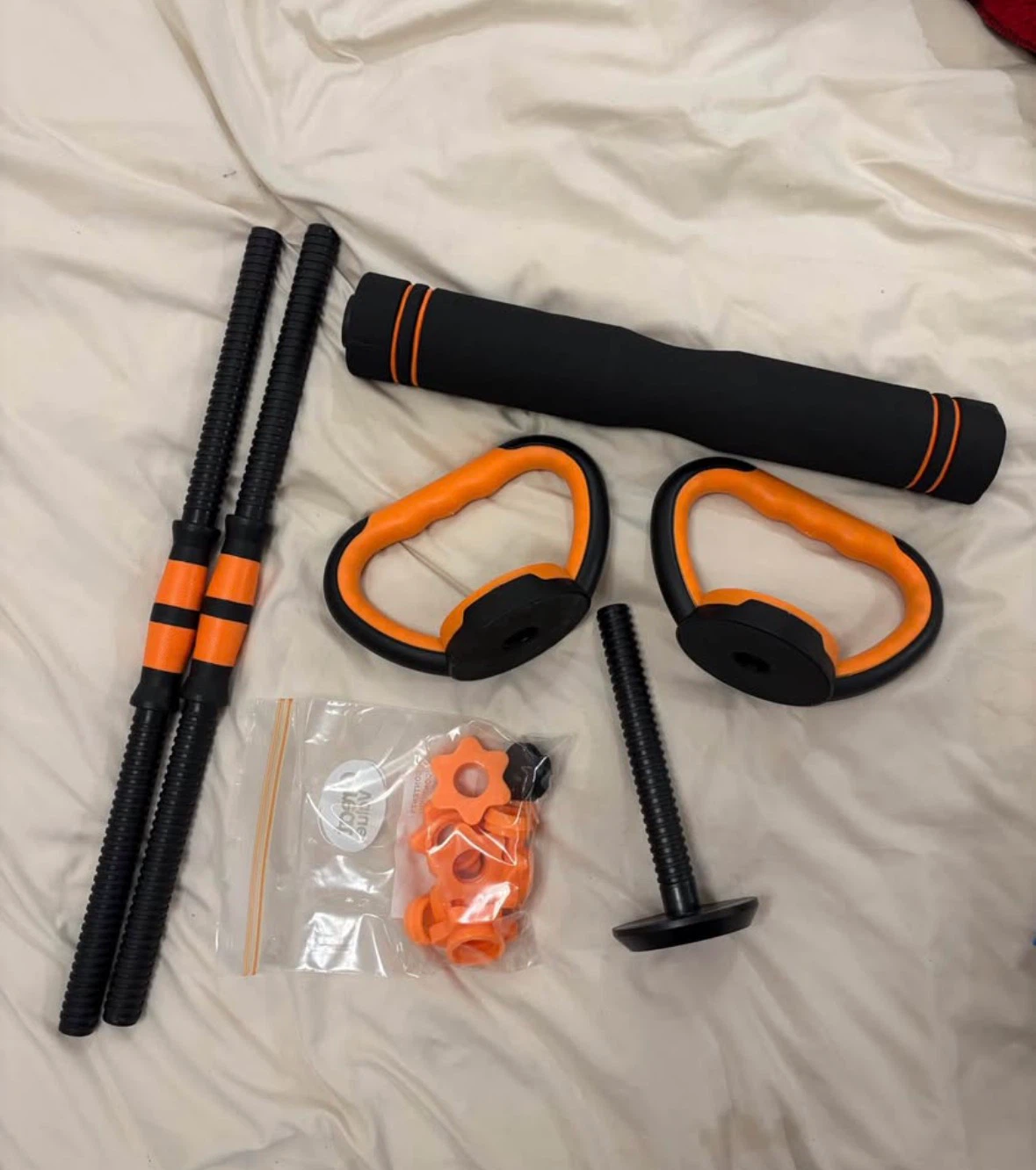 NEW 88LB Adjustable Dumbbell & Barbell Set - photo 4
