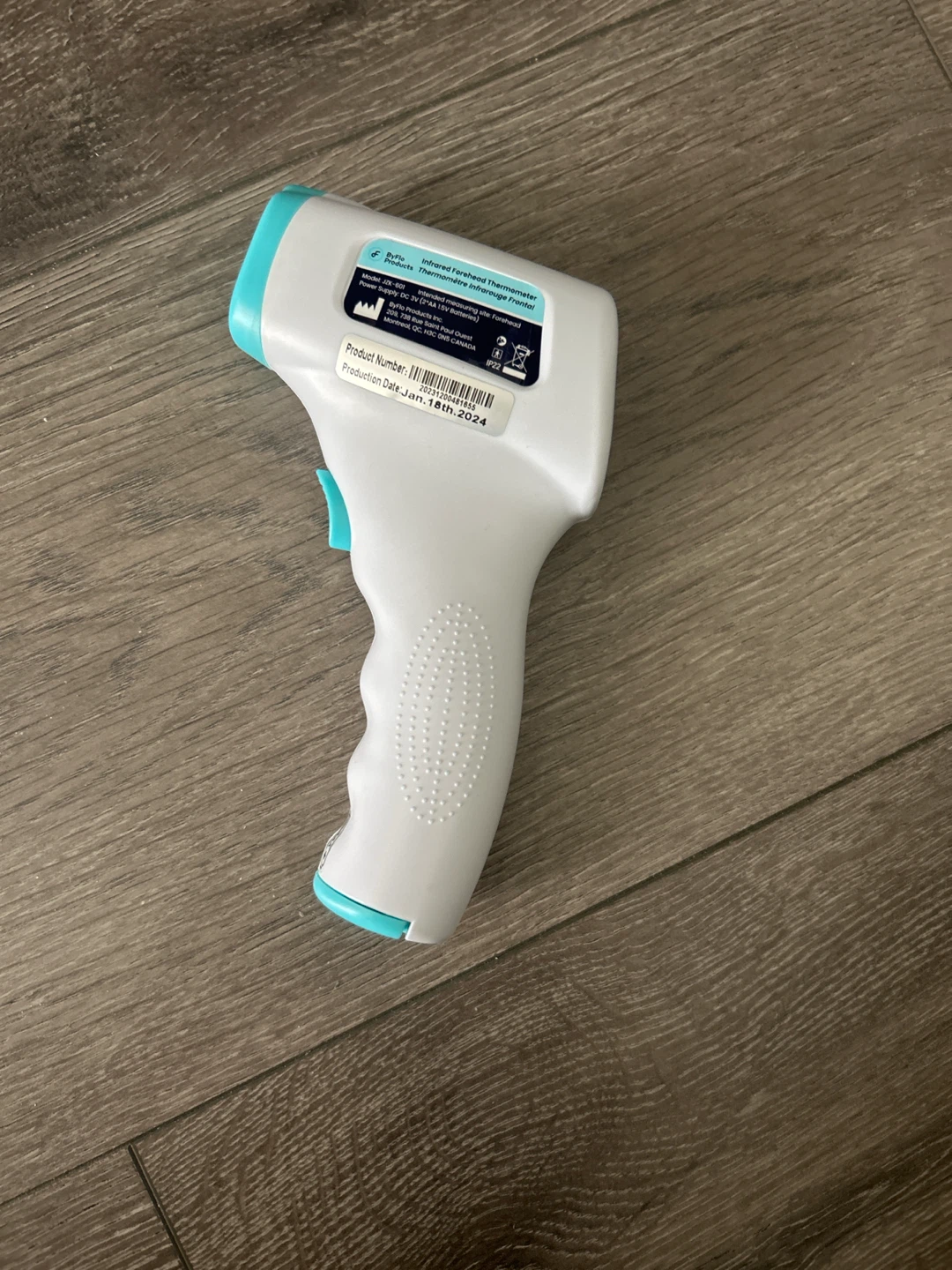 Temperature reader for forehead