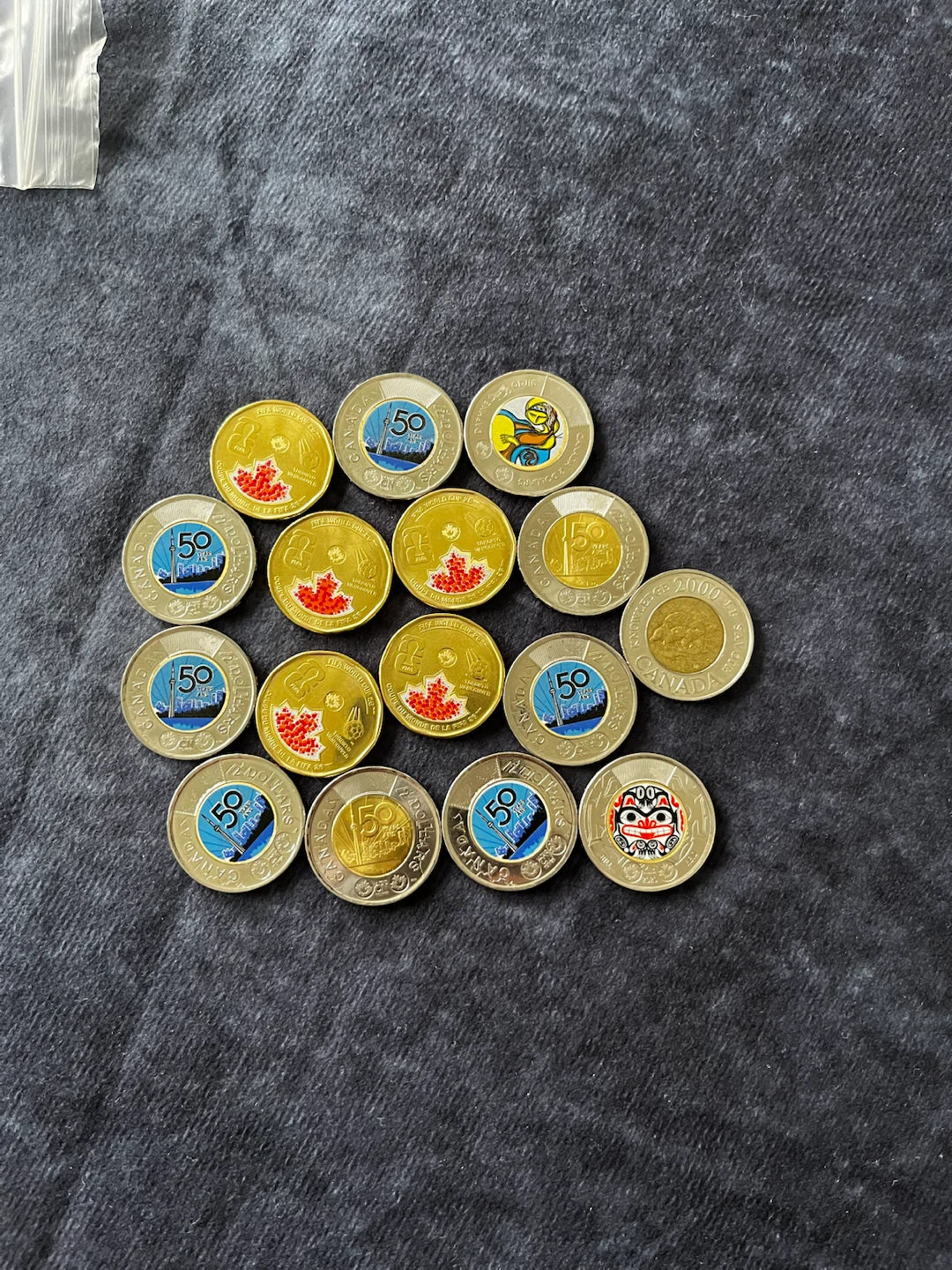 Colourful  Canadian Loonies and Toonies - photo 3