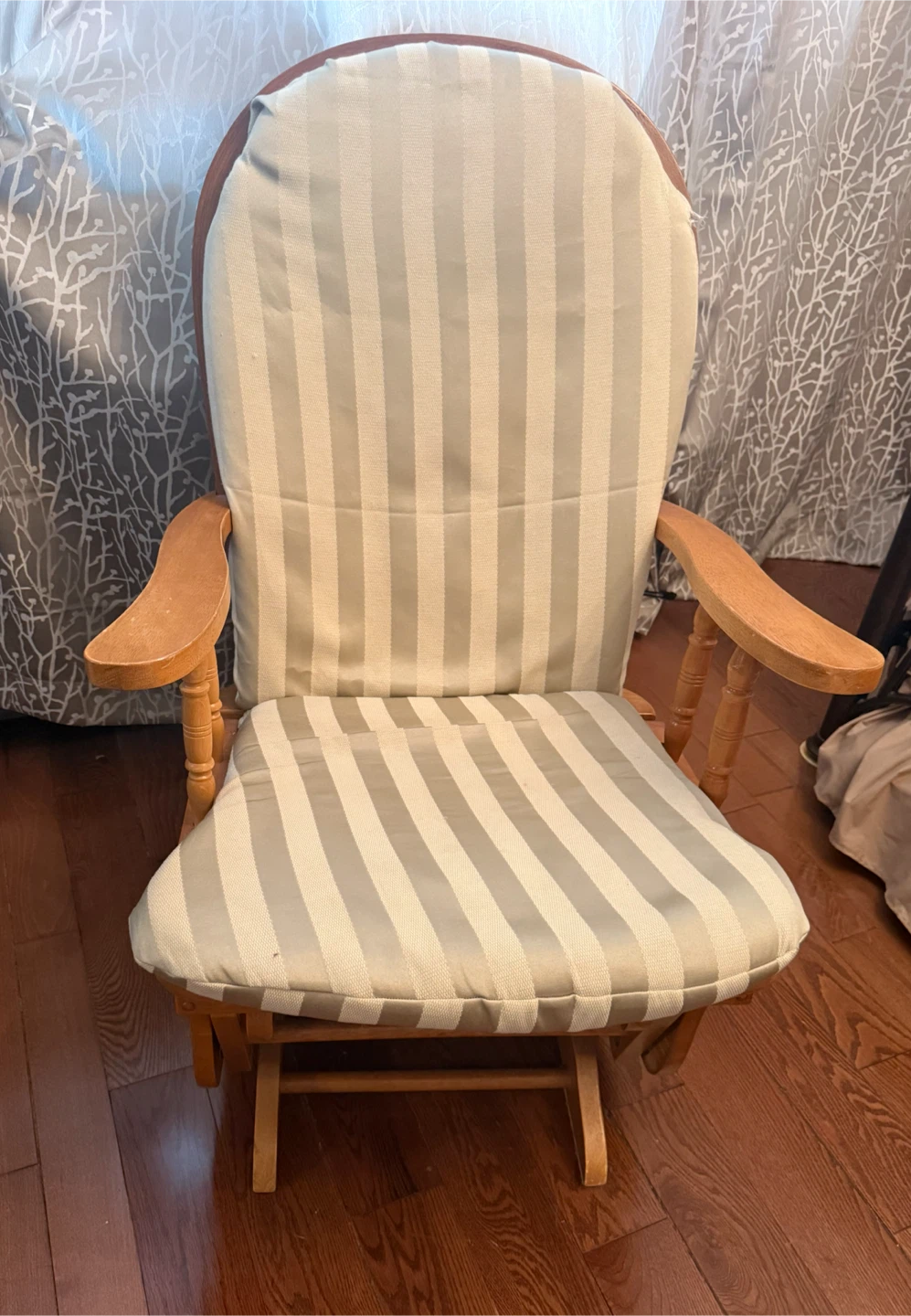 Glider Chair with Striped Cushions cover - photo 2
