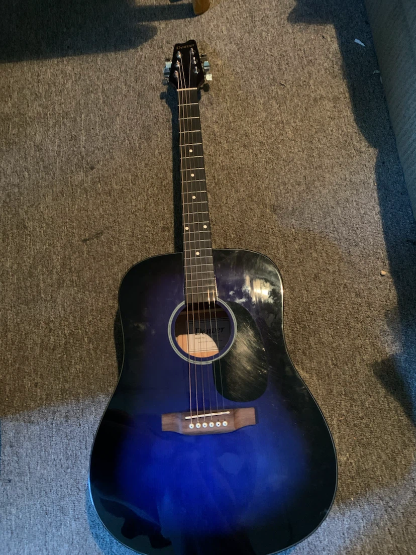 Denver DD44S-BLU Acoustic Guitar with Gig Bag