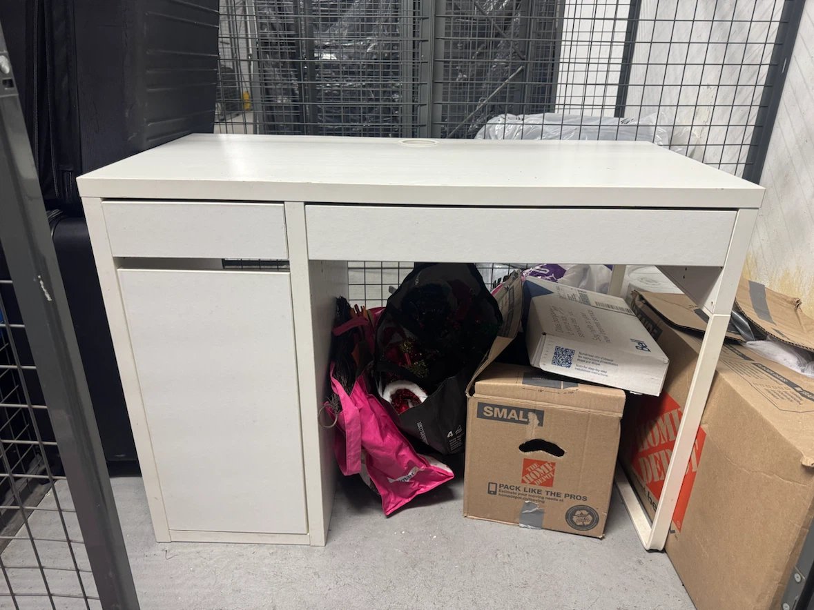 Ikea White Desk with Drawers