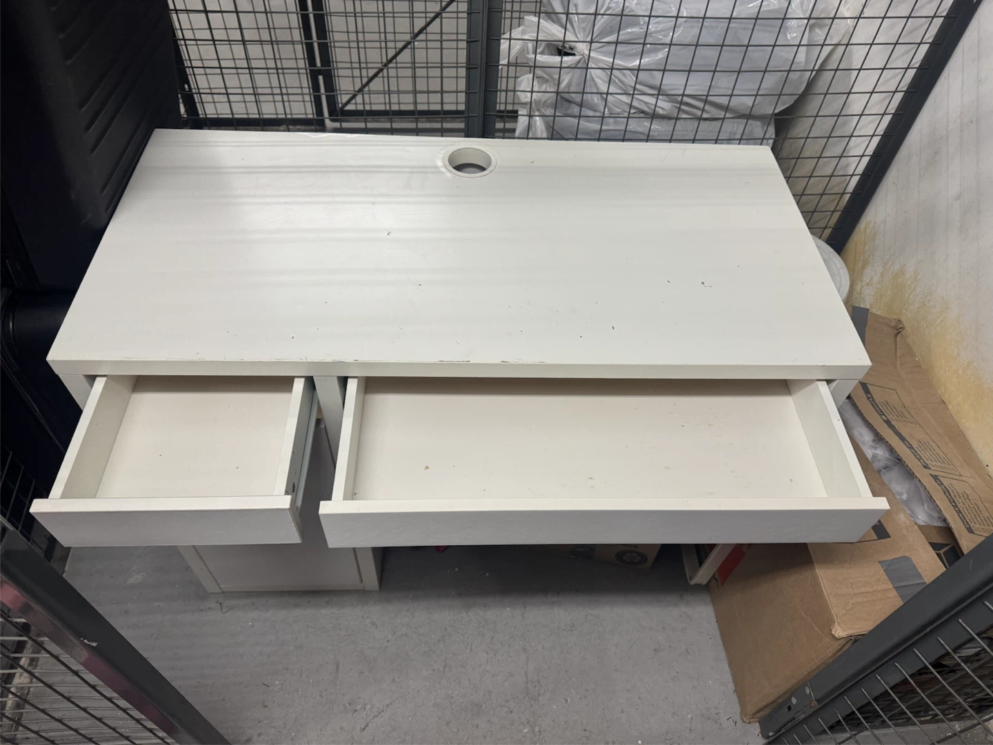 Ikea White Desk with Drawers - photo 2