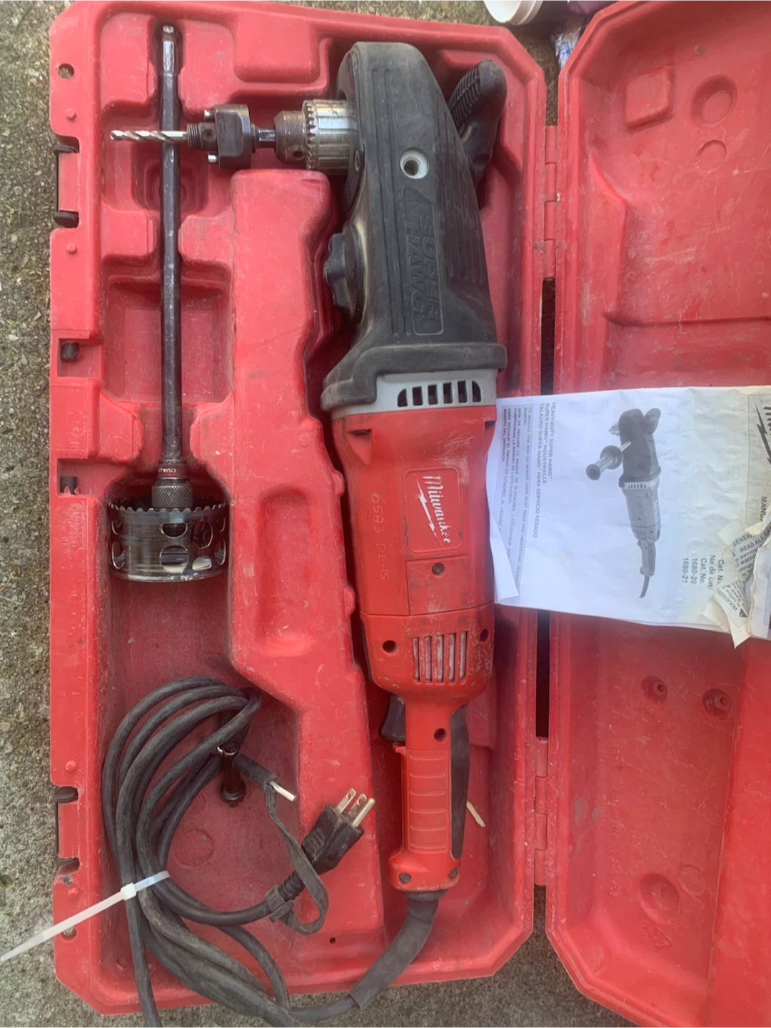 Milwaukee 1680-20 Super Hawg 1/2" Right Angle Drill - photo 2