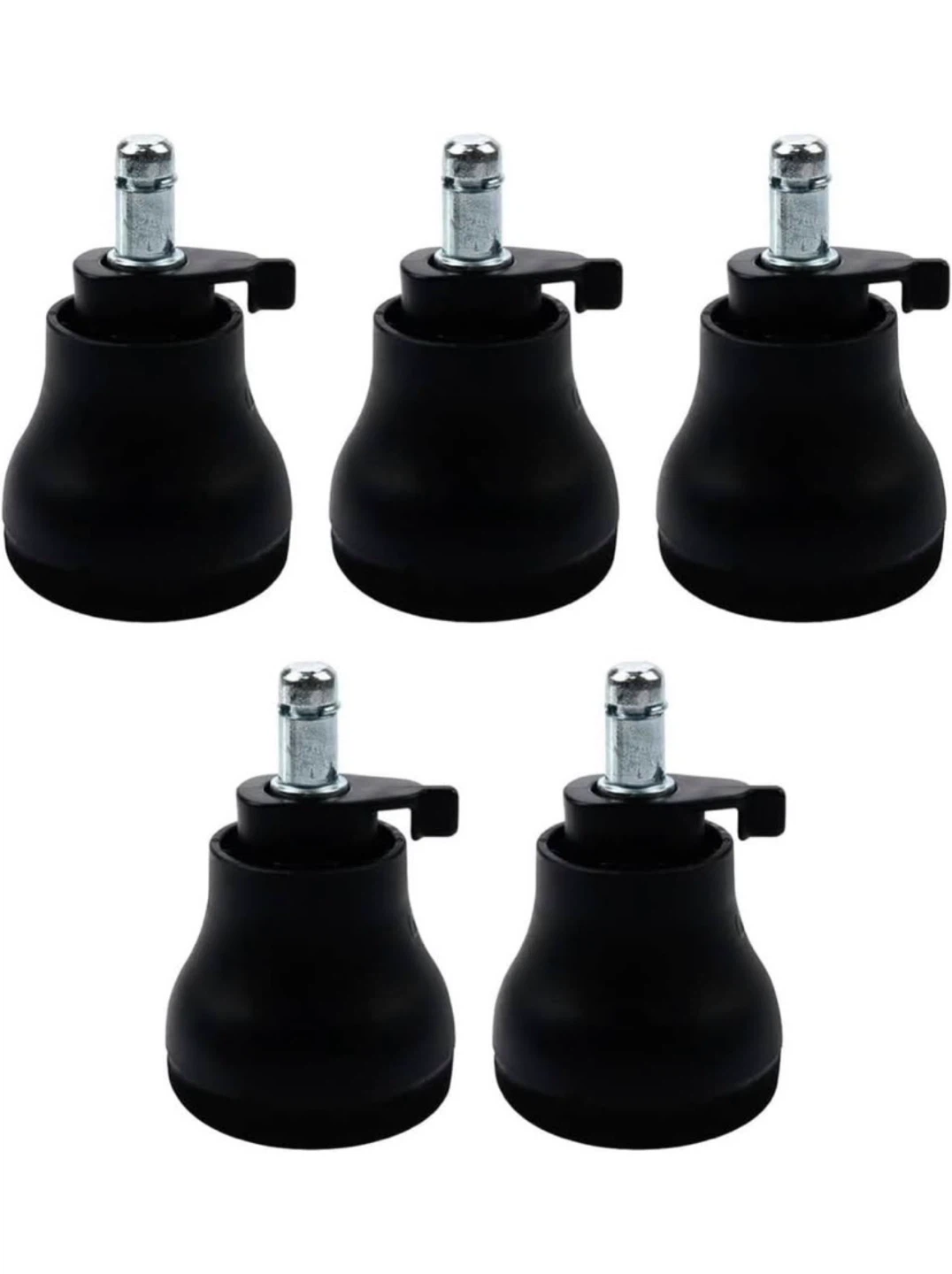 5 Office Chair Bell Glides / Stationary Chair Feet (11mm x 22mm)