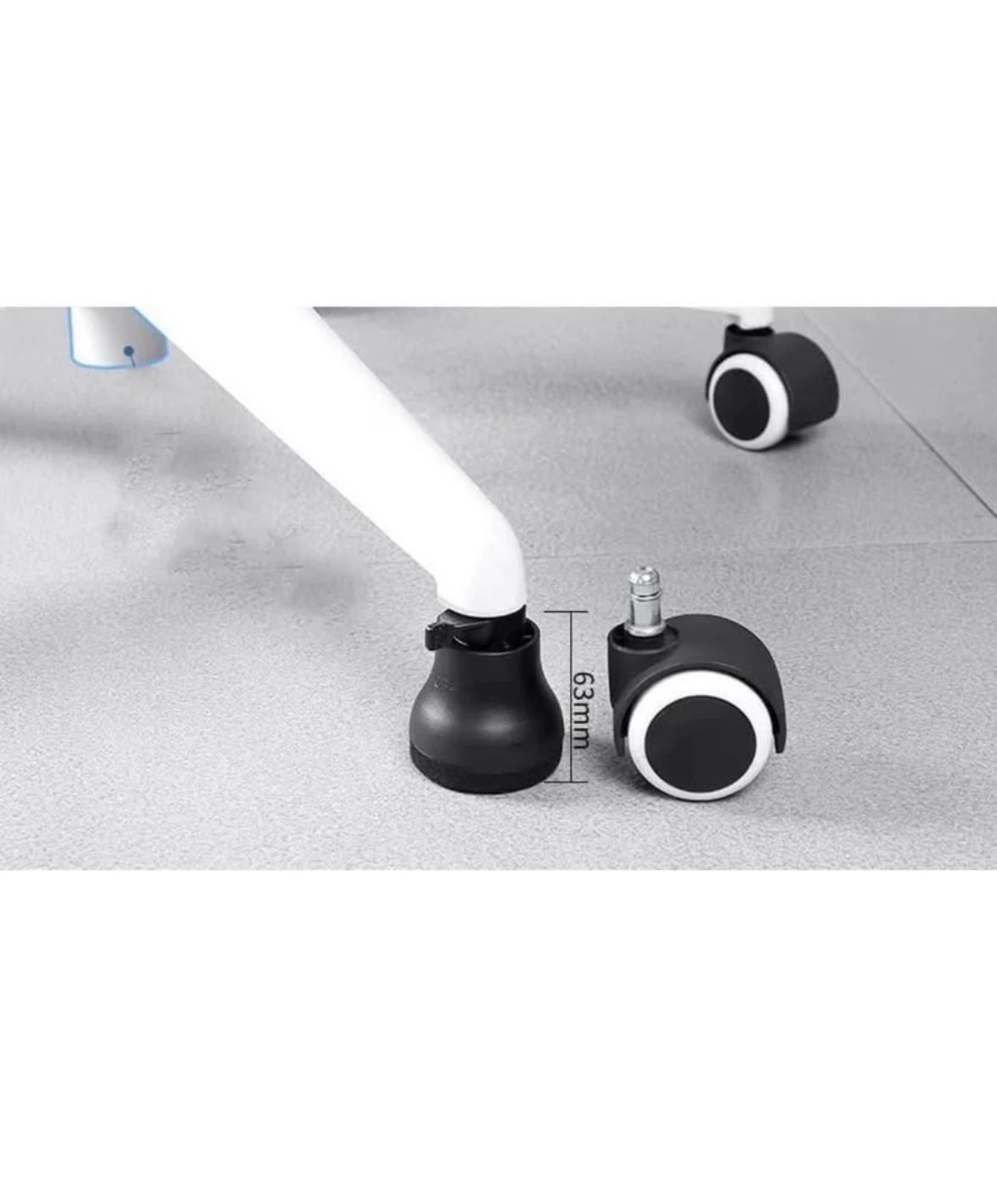 5 Office Chair Bell Glides / Stationary Chair Feet (11mm x 22mm) - photo 2