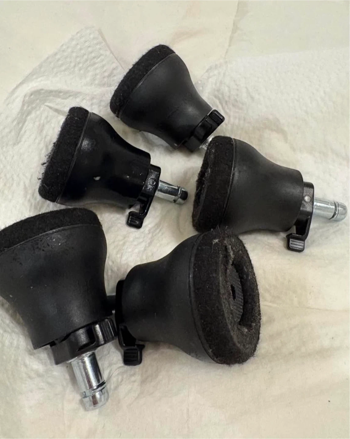5 Office Chair Bell Glides / Stationary Chair Feet (11mm x 22mm) - photo 4