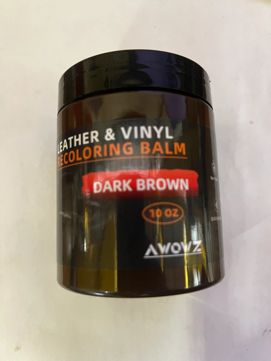 AWOWZ Leather & Vinyl Recoloring Balm - Dark Brown (10 OZ)