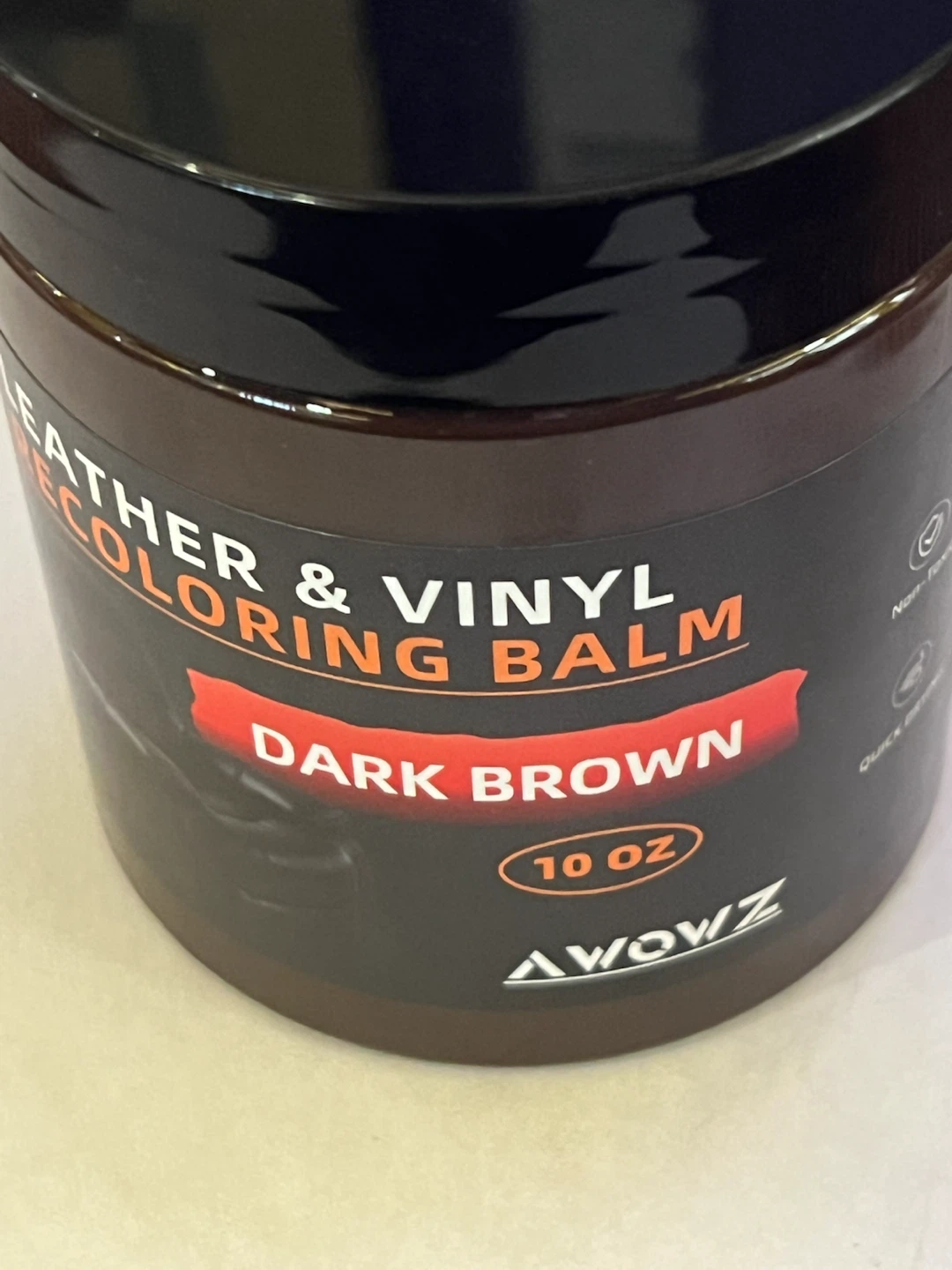 AWOWZ Leather & Vinyl Recoloring Balm - Dark Brown (10 OZ) - photo 2