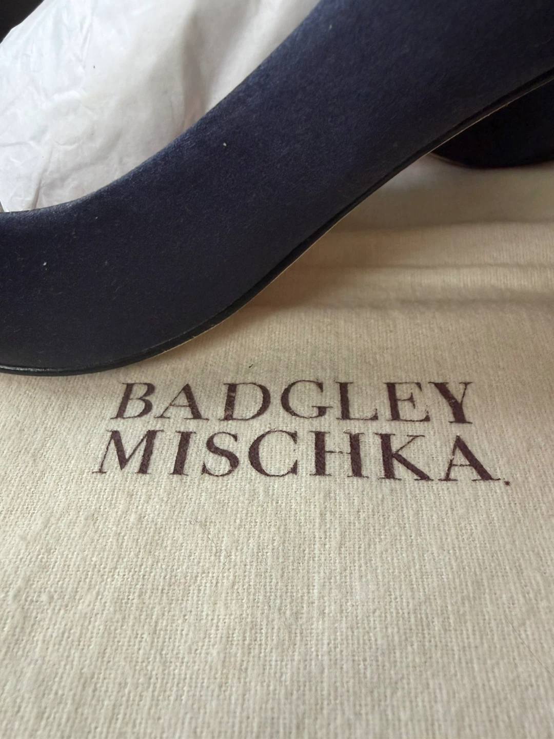Badgley Mischka Navy "Regine" Heels Size 10 - photo 2
