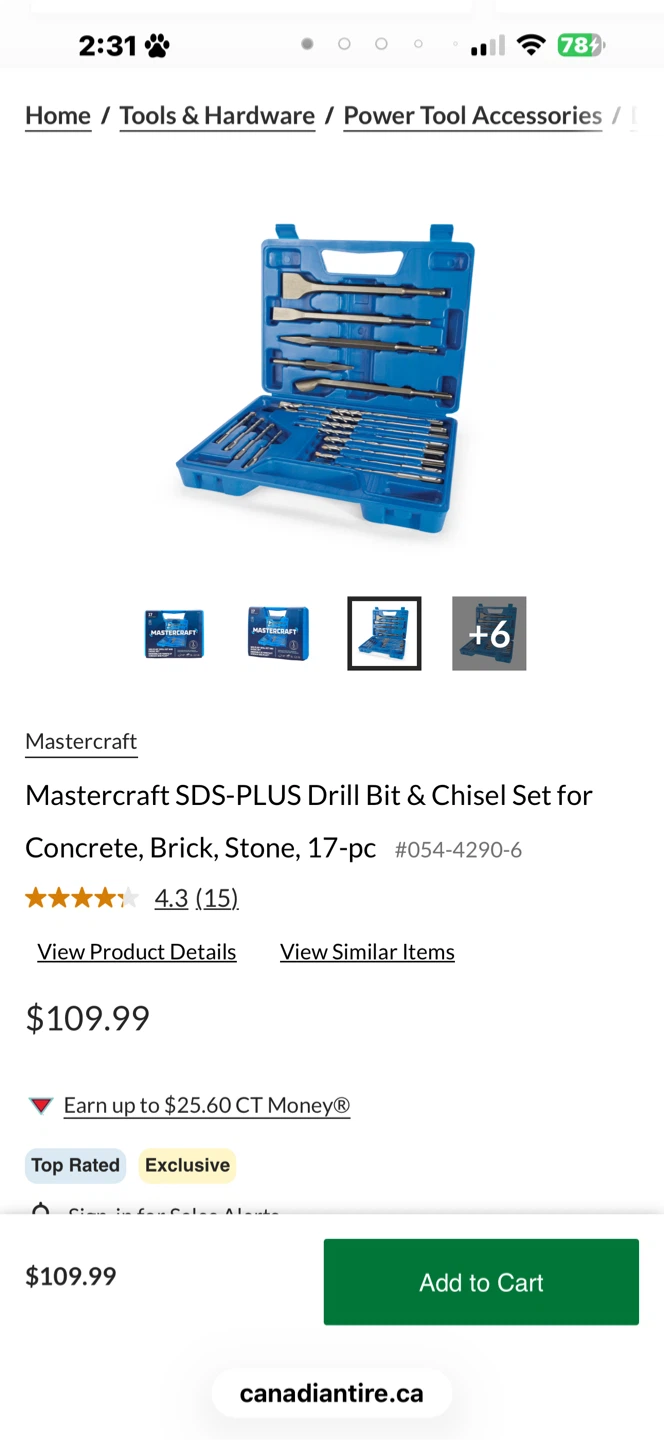 Mastercraft SDS-PLUS Drill Bit & Chisel Set - photo 3