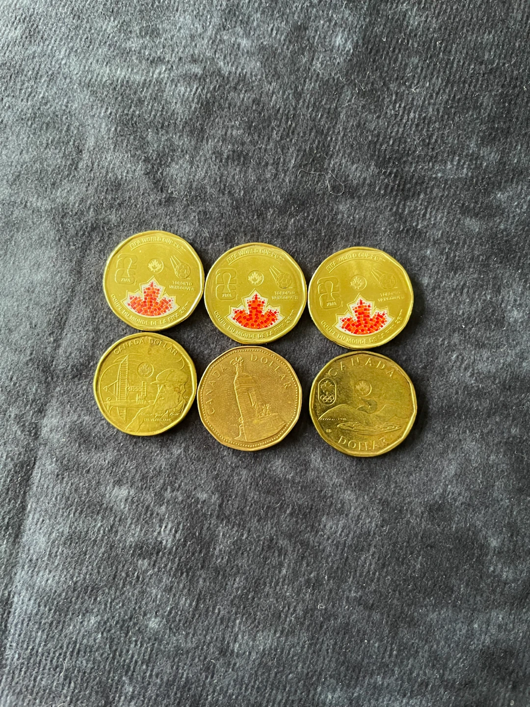 Set of 6 Canadian Loonie and Toonie Coins - photo 3