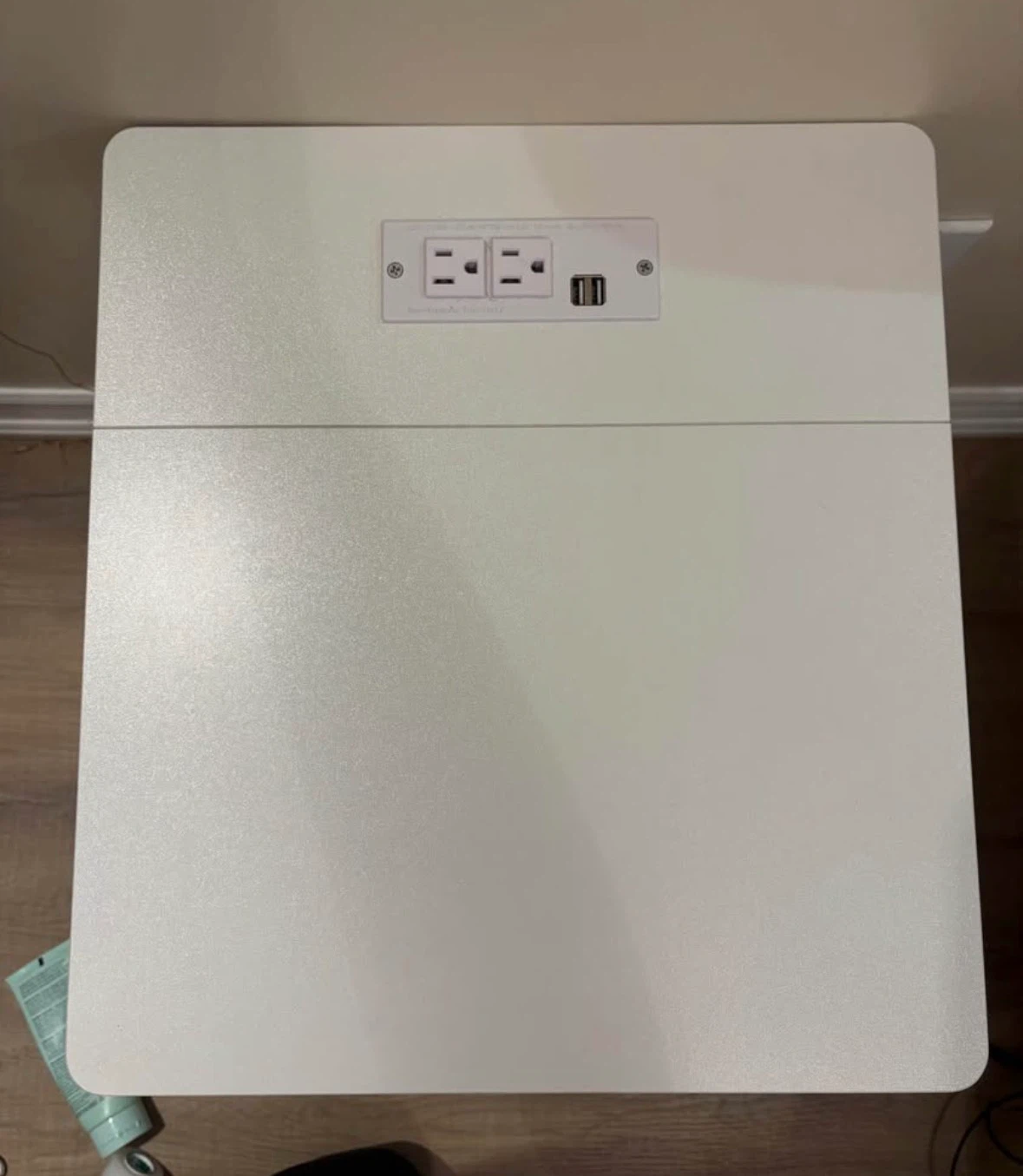 2X White Nightstands (USB + Outlet) - photo 3