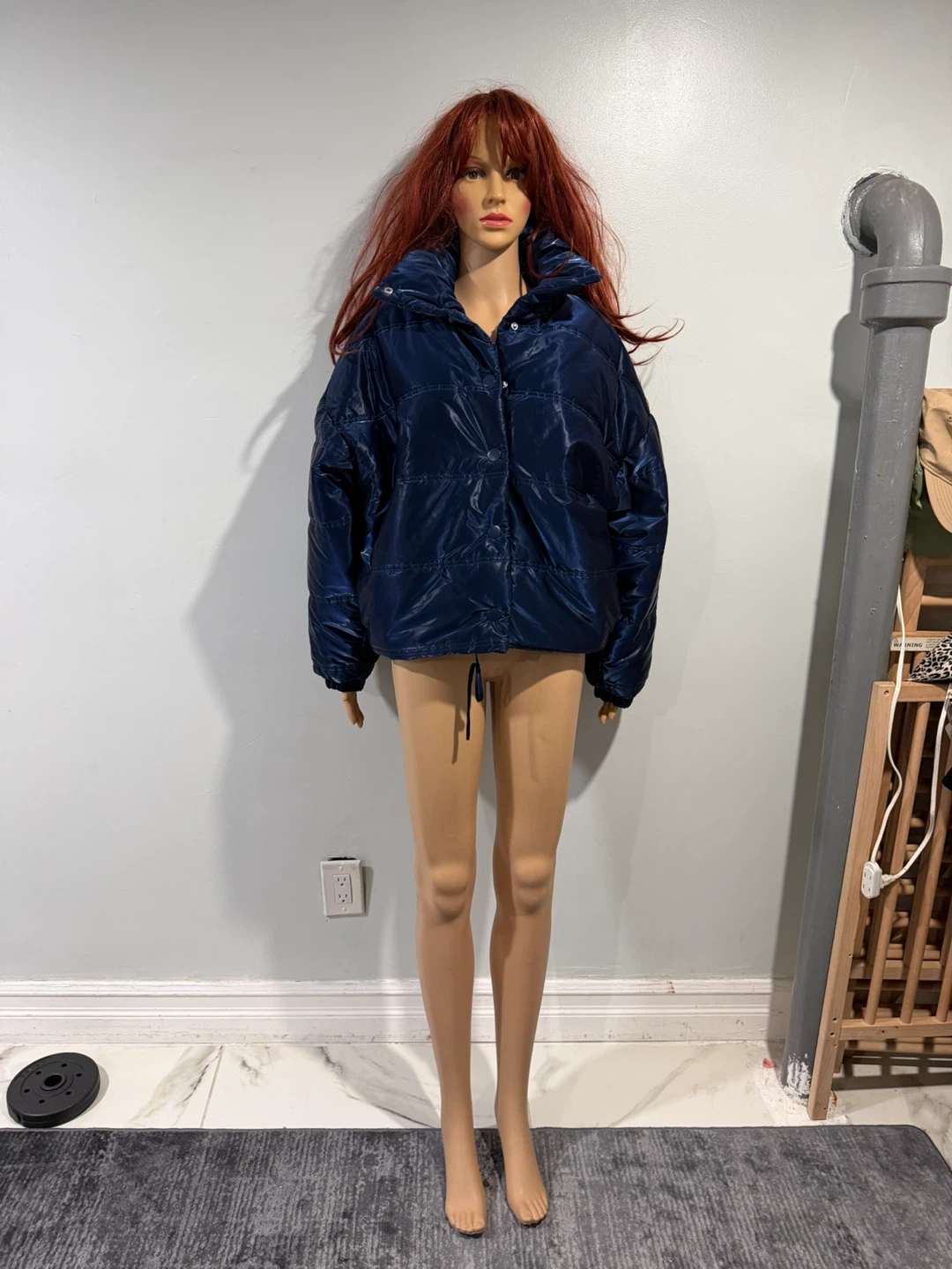 Wild Fable Navy Blue Puffer Jacket Size S