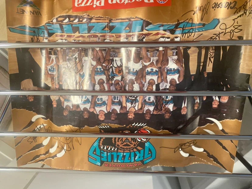 Vancouver Grizzlies Autographed Team Poster