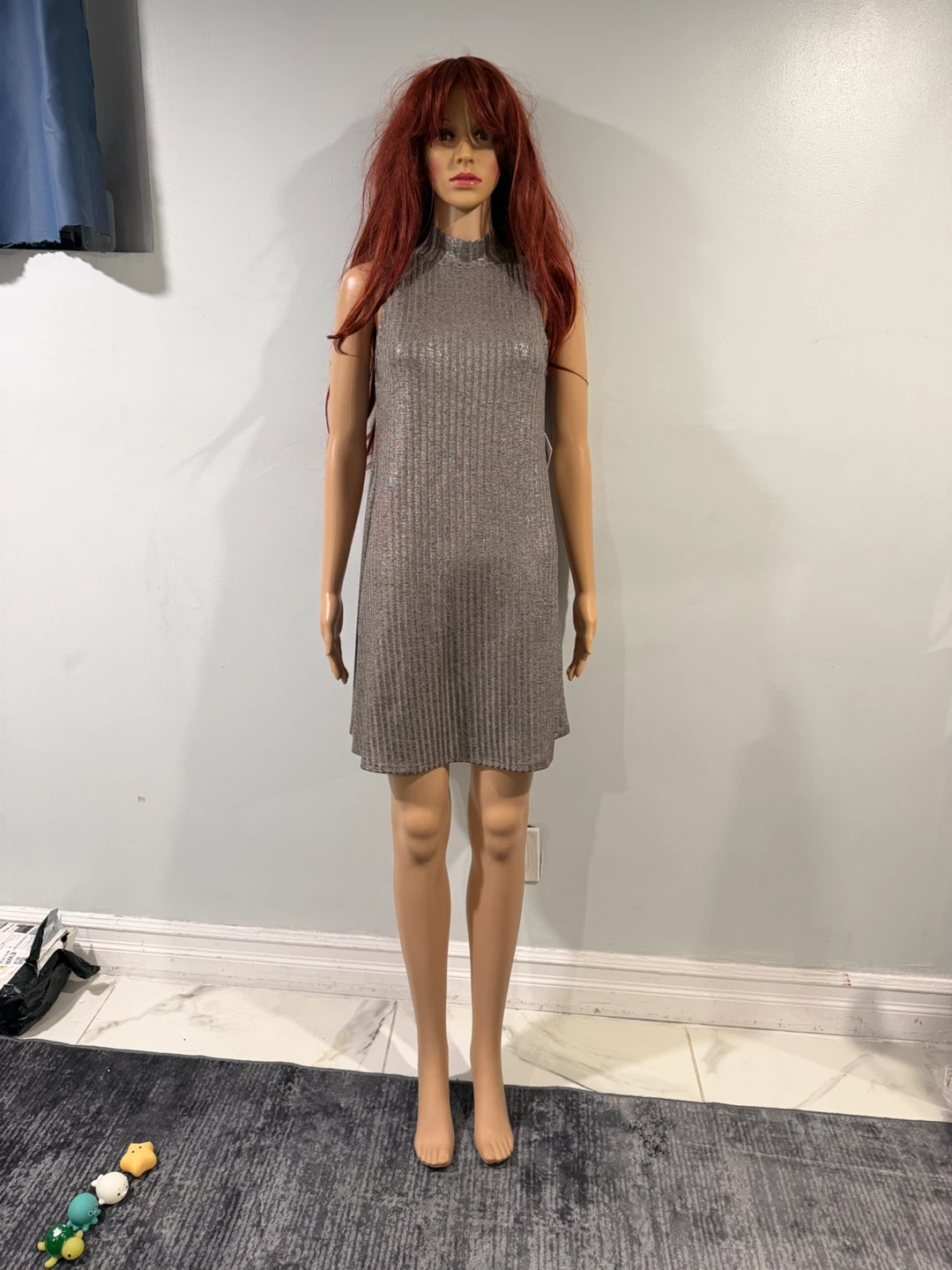 Kensie Ribbed Sparkle Dress - XS