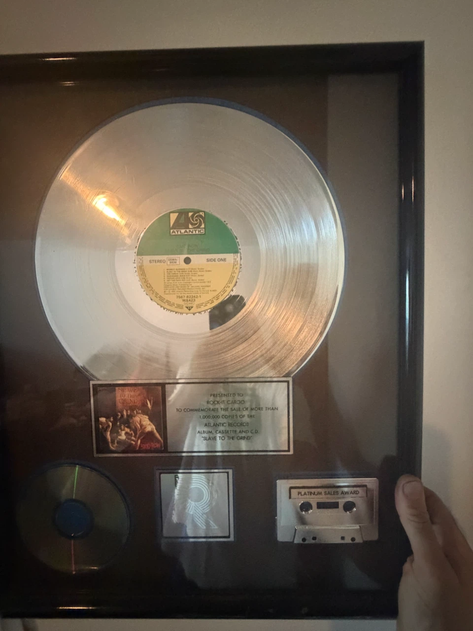Skid Row "Slave to the Grind" Platinum Sales Award