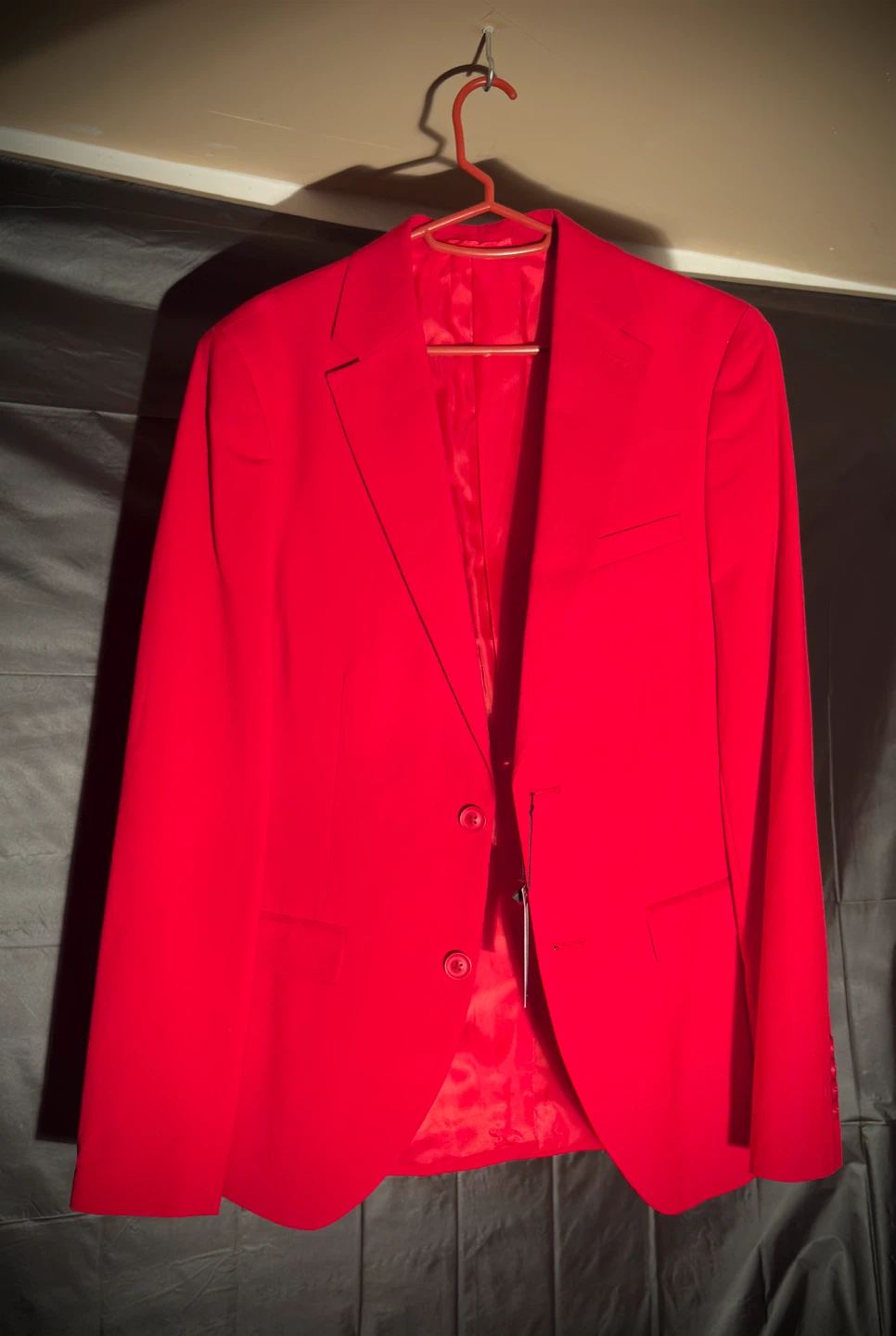 NWT boohooMAN Skinny Fit Red Suit Jacket - Size 36R (Brand New)