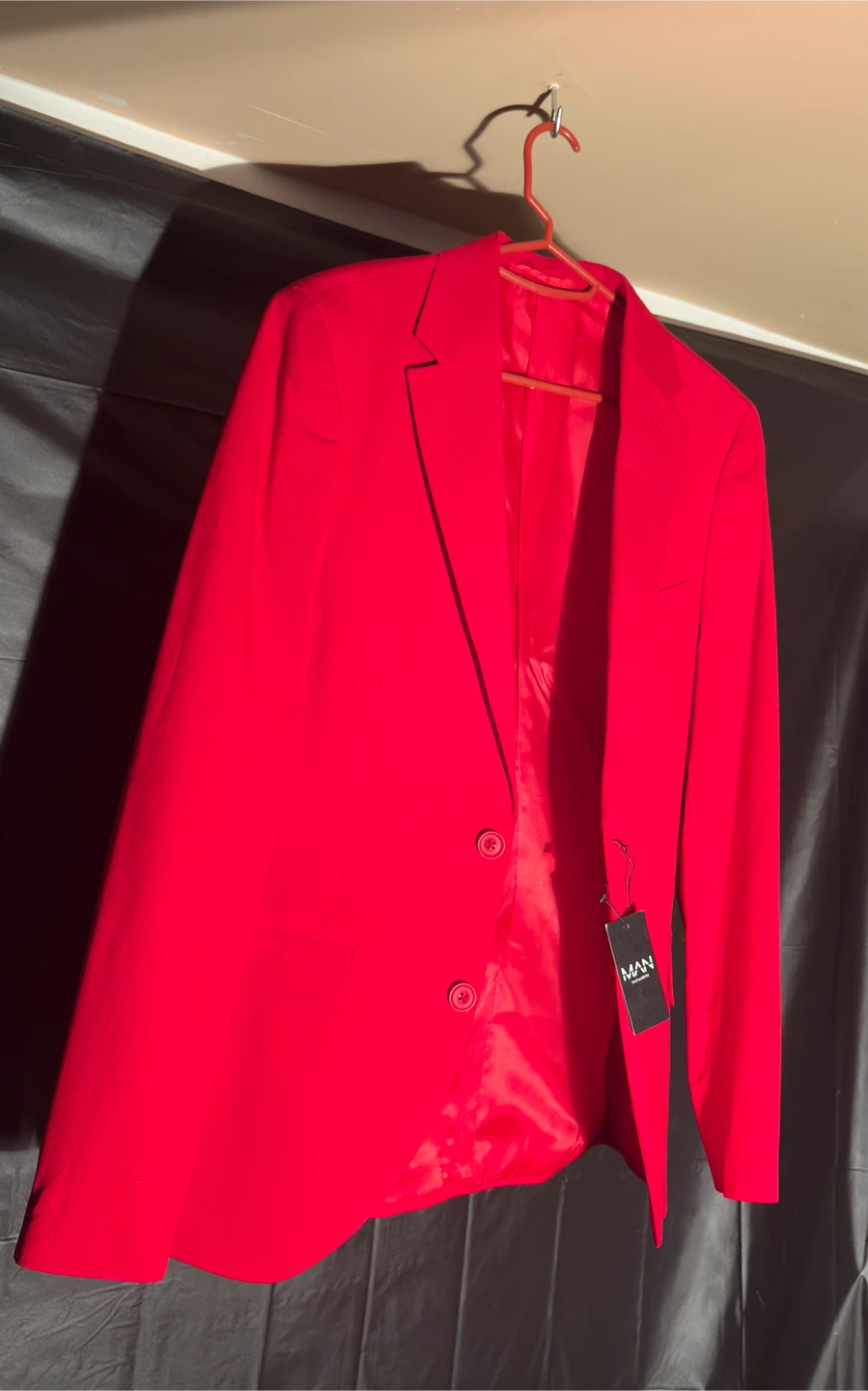 NWT boohooMAN Skinny Fit Red Suit Jacket - Size 36R (Brand New) - photo 3