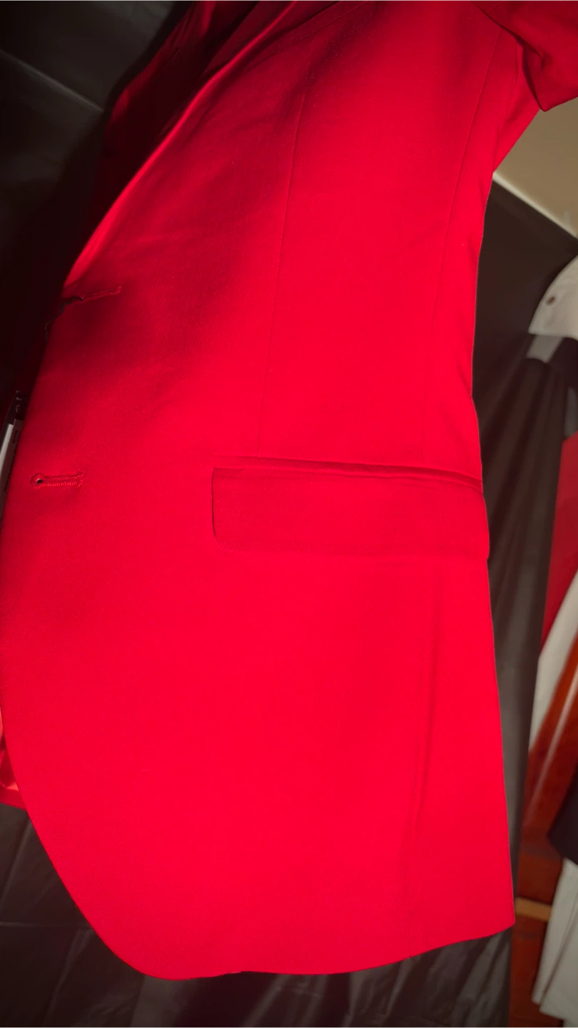 NWT boohooMAN Skinny Fit Red Suit Jacket - Size 36R (Brand New) - photo 5