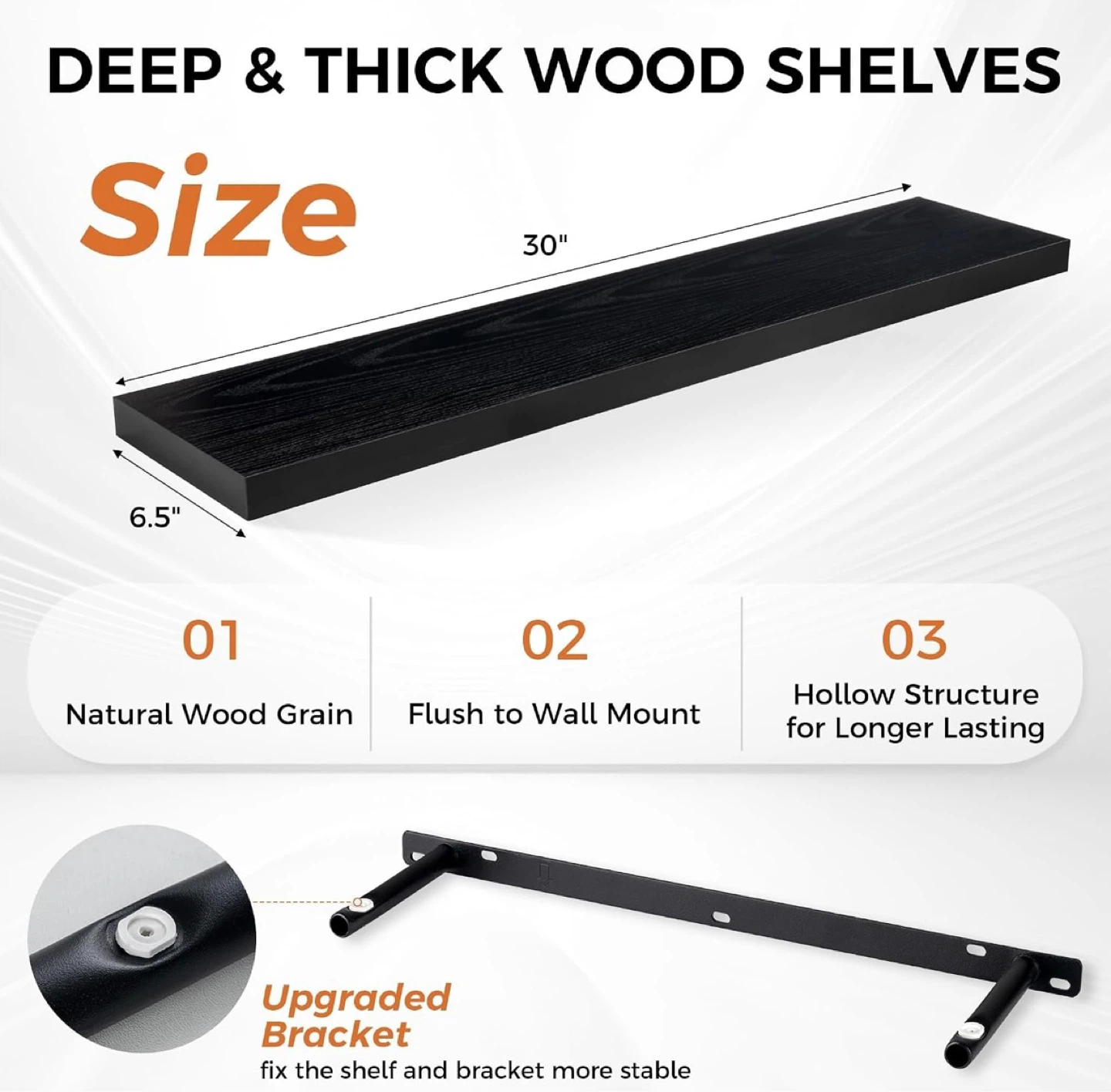 NEW 30 In Floating Shelves (Set of 2) - photo 3