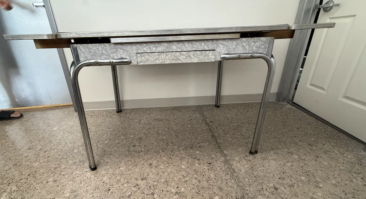 1950s/60s Chrome Legs Formica Mcm Antique Kitchen Table - photo 2