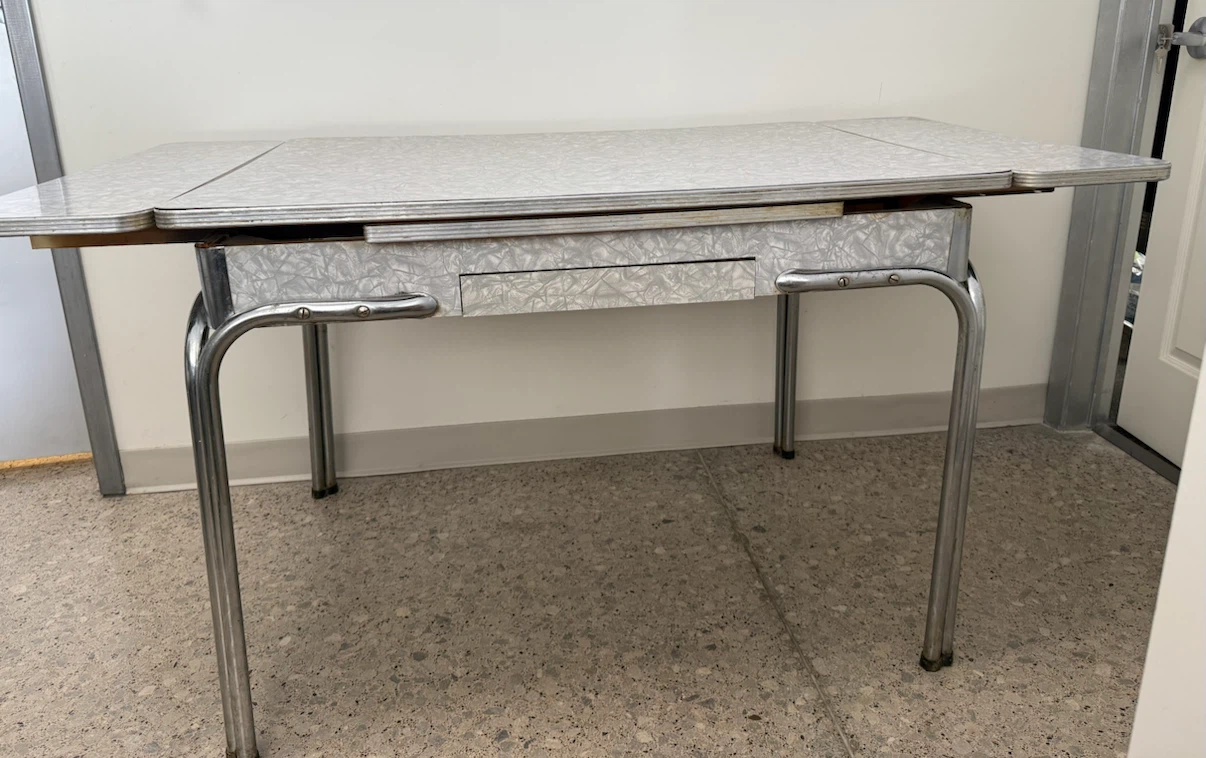 1950s/60s Chrome Legs Formica Mcm Antique Kitchen Table - photo 3