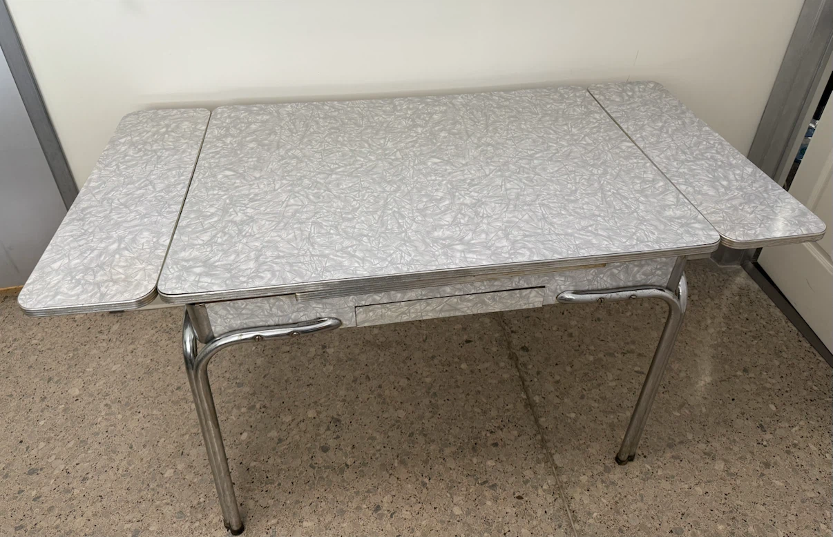 1950s/60s Chrome Legs Formica Mcm Antique Kitchen Table - photo 4