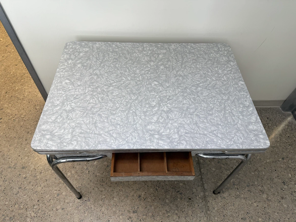 1950s/60s Chrome Legs Formica Mcm Antique Kitchen Table - photo 5