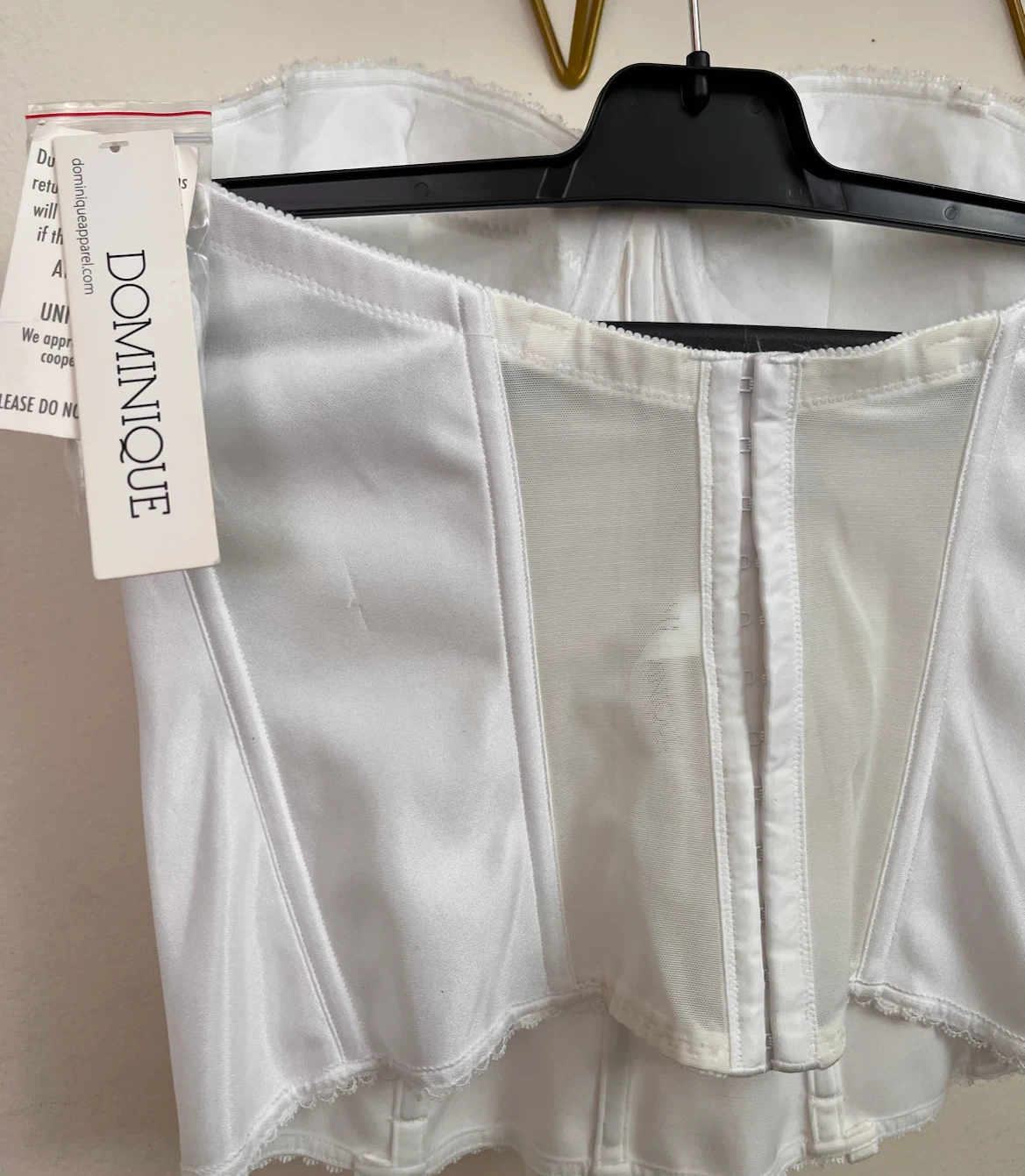 White Corset Top with Lace Trim - photo 2
