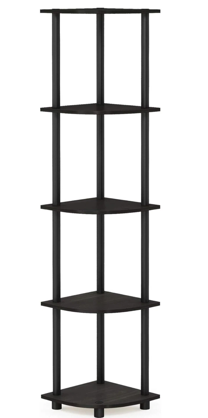 Corner Shelf, 5-Tier, Open Storage Shelves, for Organization - photo 2