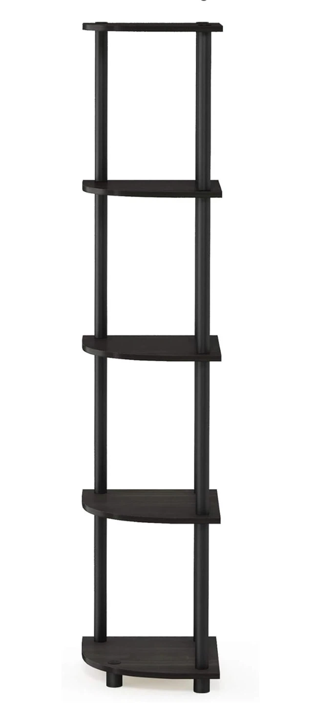 Corner Shelf, 5-Tier, Open Storage Shelves, for Organization - photo 3